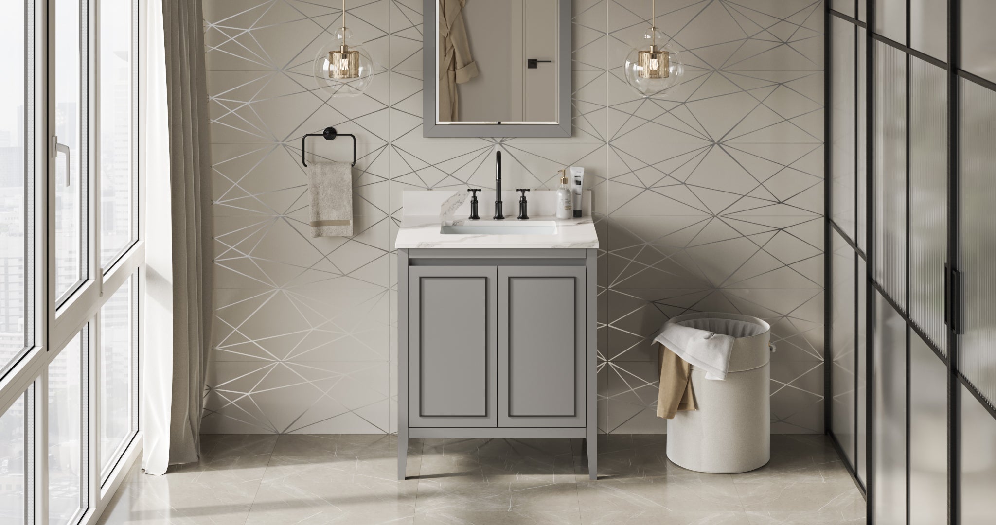 30" Percival Vanity – Grey