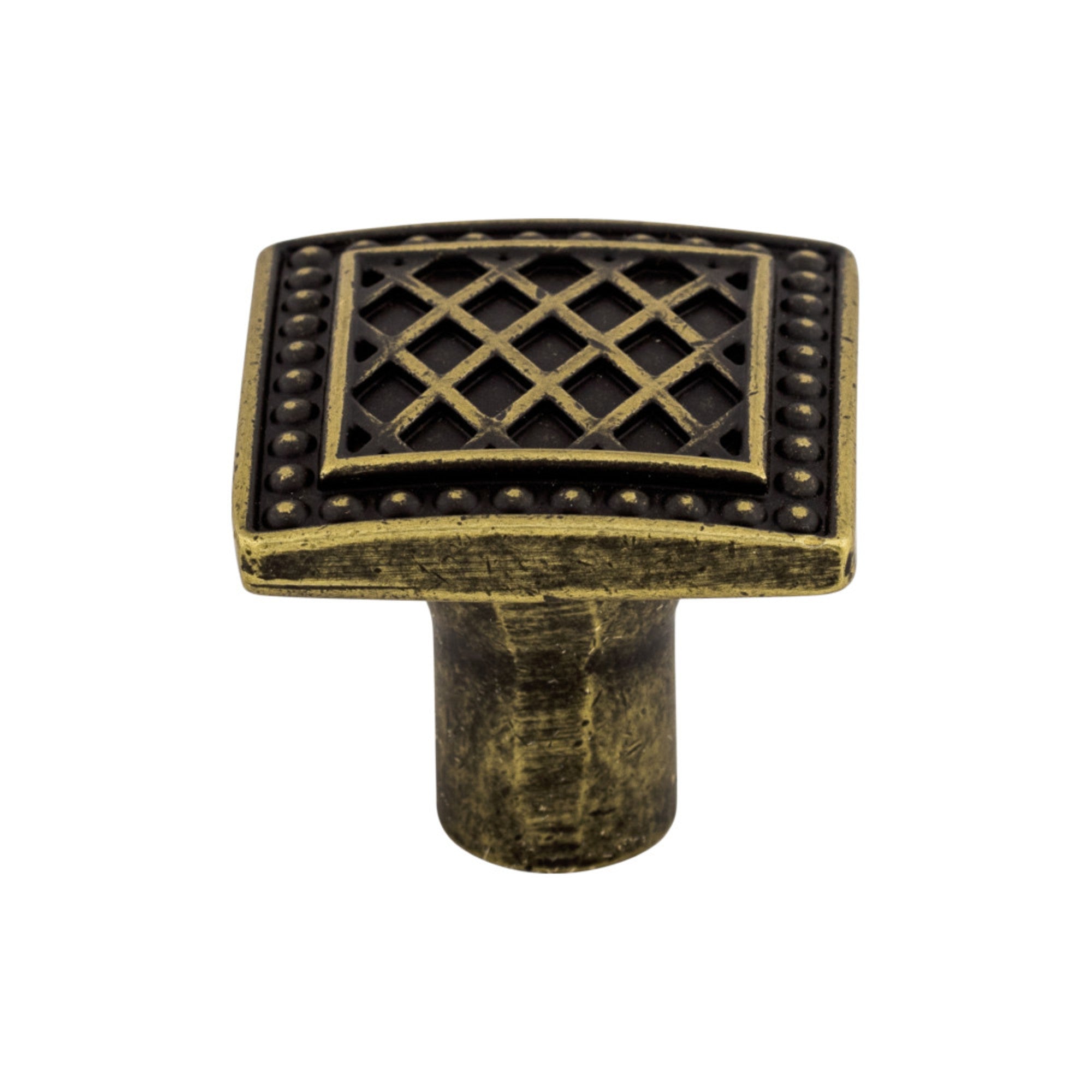 Trevi Square Knob - German Bronze