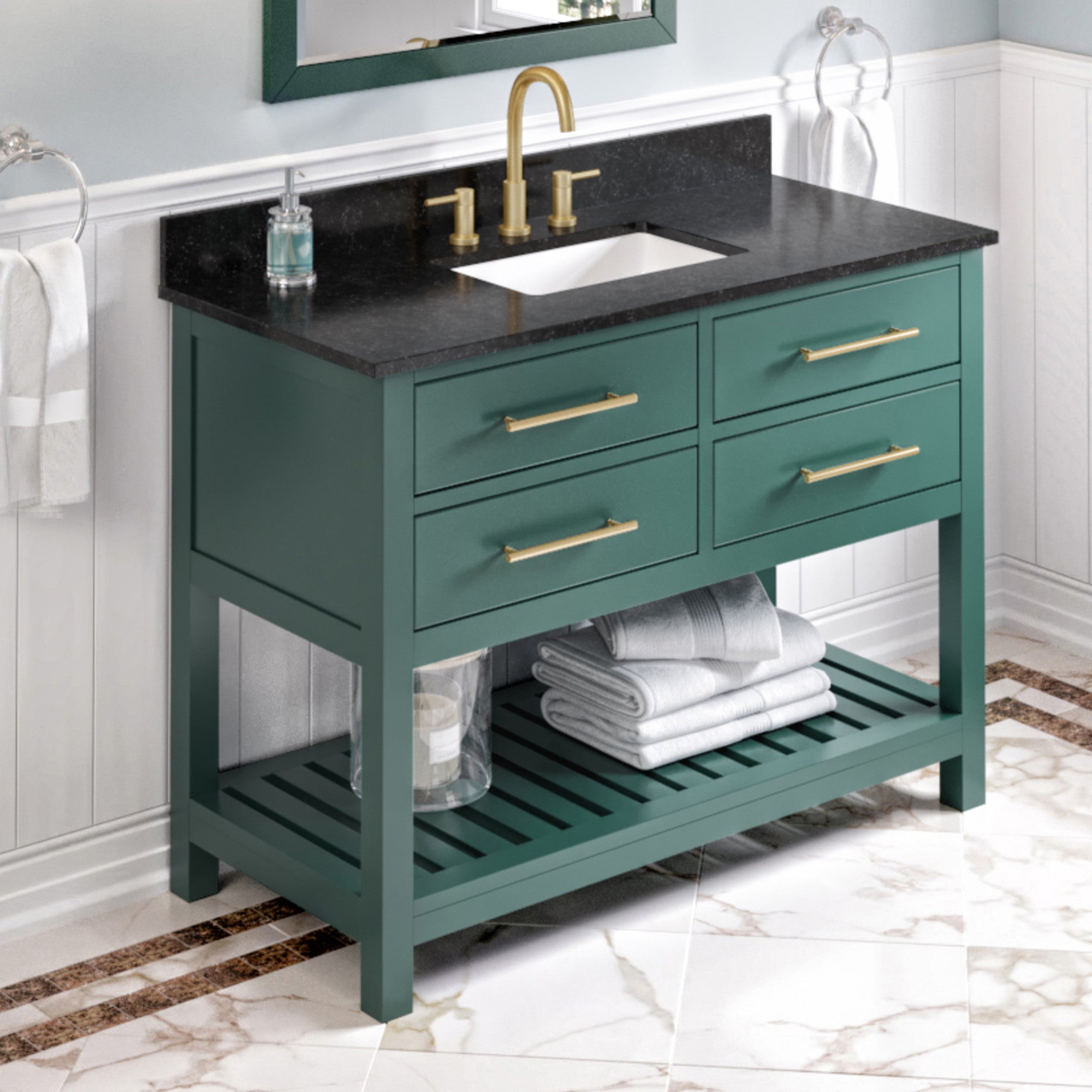 48" Wavecrest Vanity – Forest Green