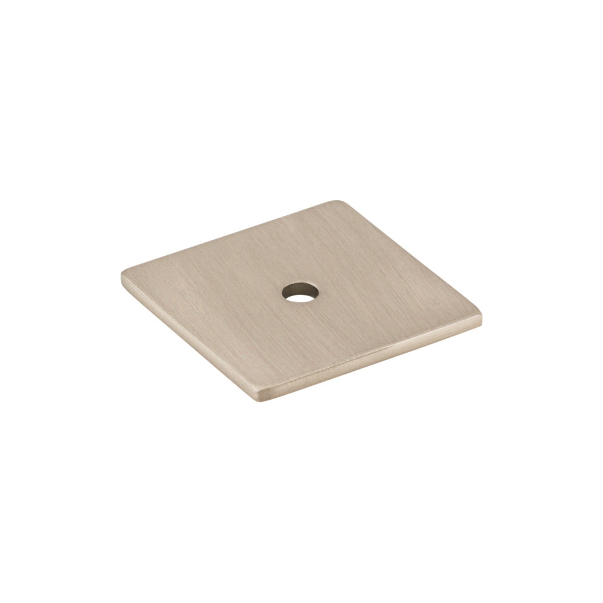 Square Knob Backplate - Brushed Satin Nickel