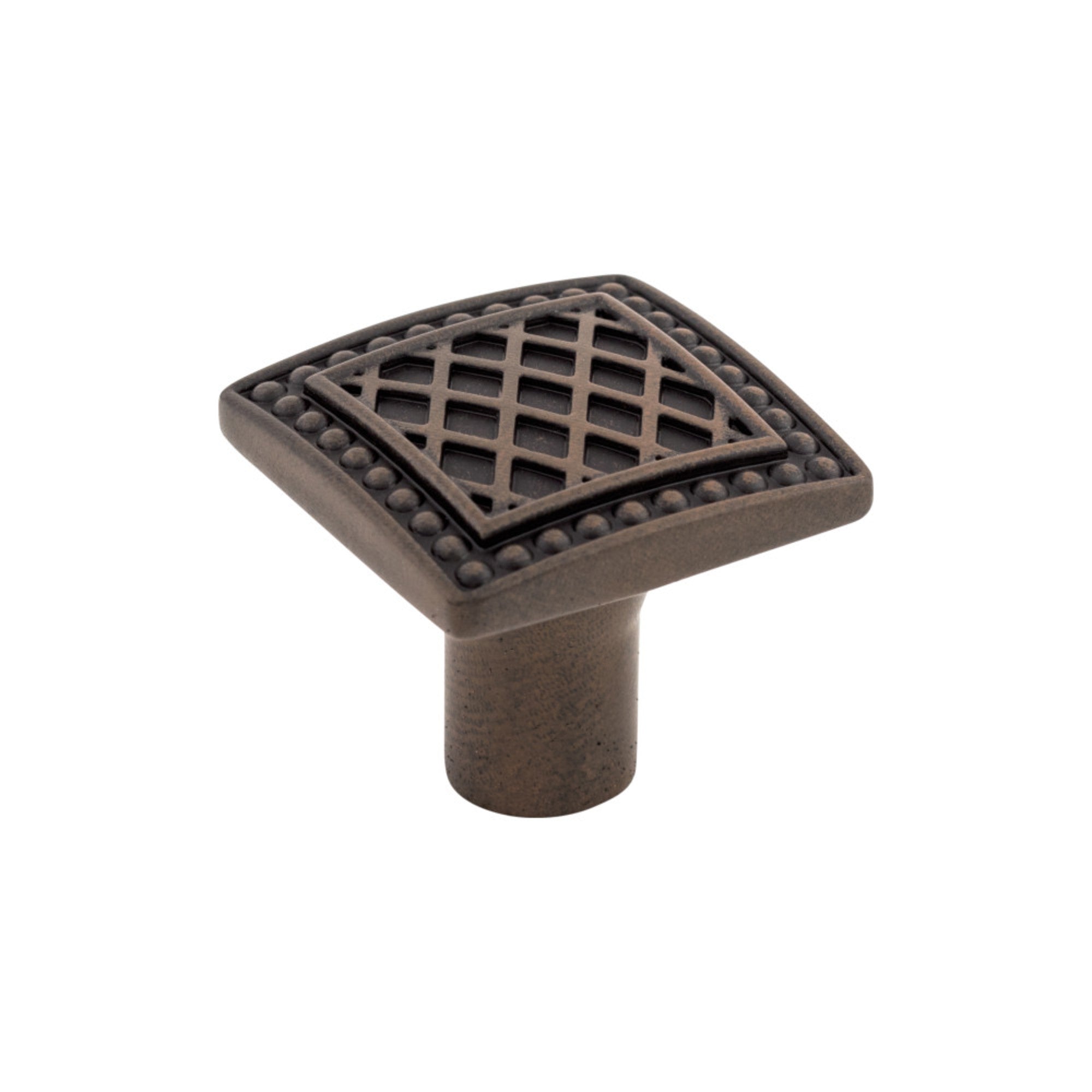 Trevi 1 1/4" Length Square Knob - Patina Rouge