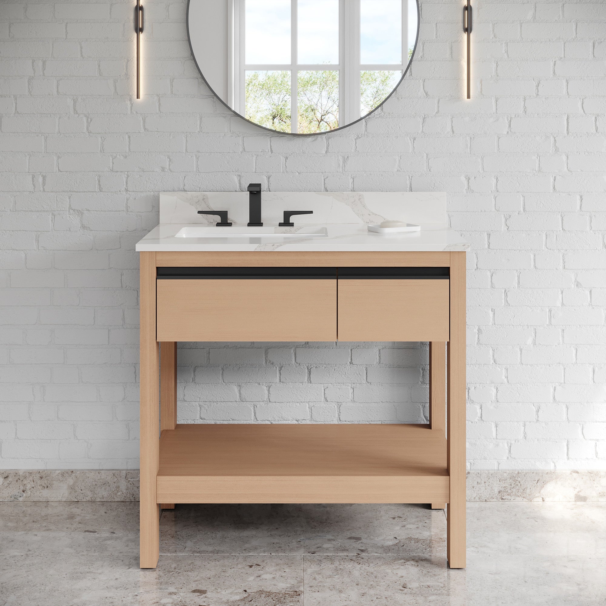 36" Jubilee Vanity – Natural Oak