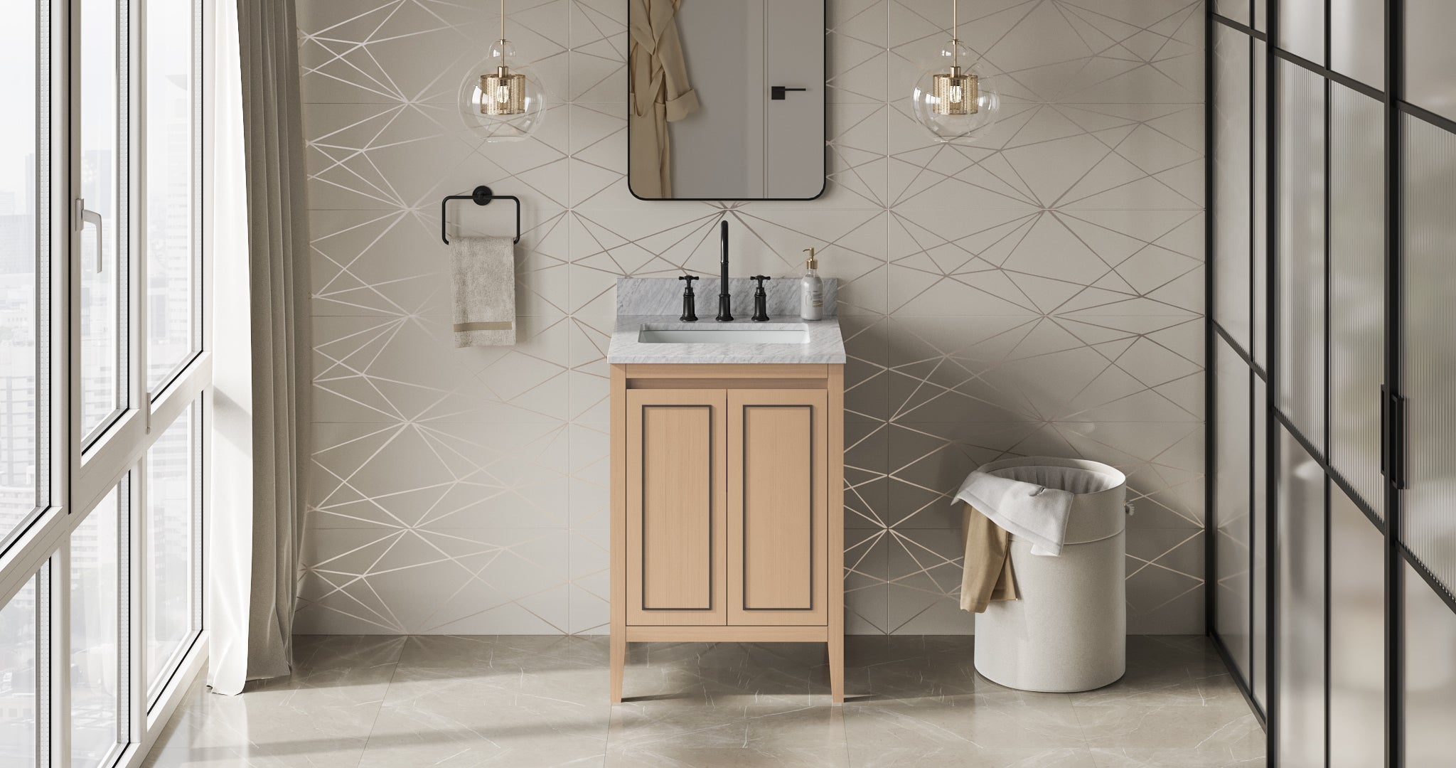 24" Percival Vanity – Natural Oak