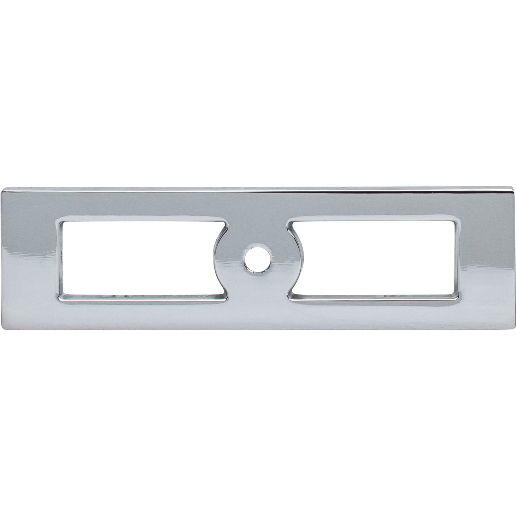 Hollin 4 9/32" Length Rectangle Knob - Polished Chrome
