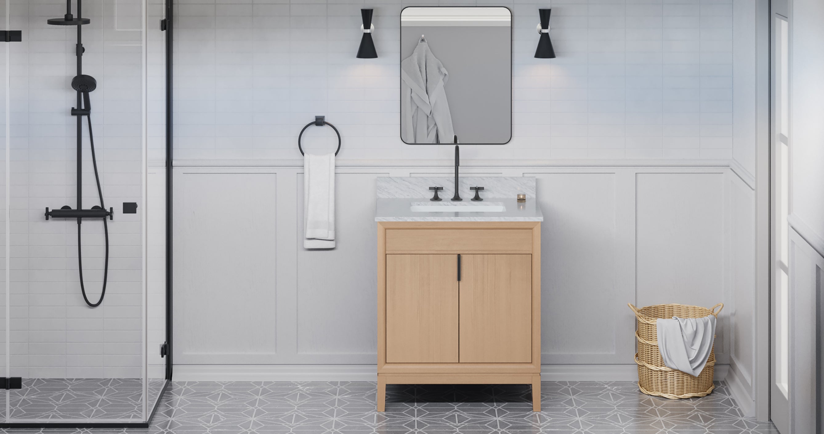 30" Theodora Vanity – Natural Oak