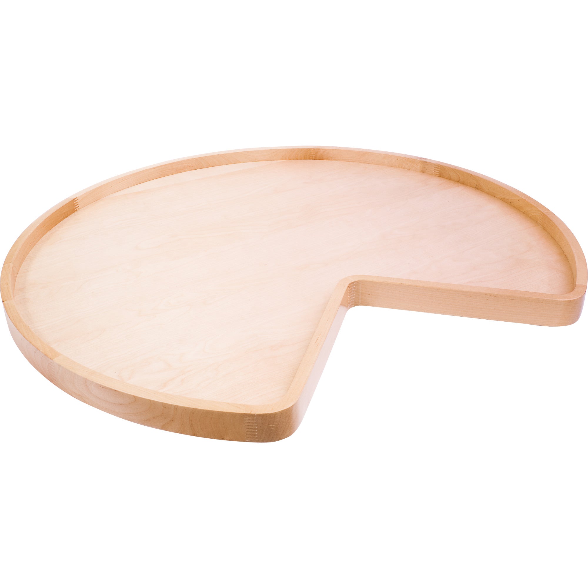 32" Kidney Wood Lazy Susan Individual Shelf (No Swivel)