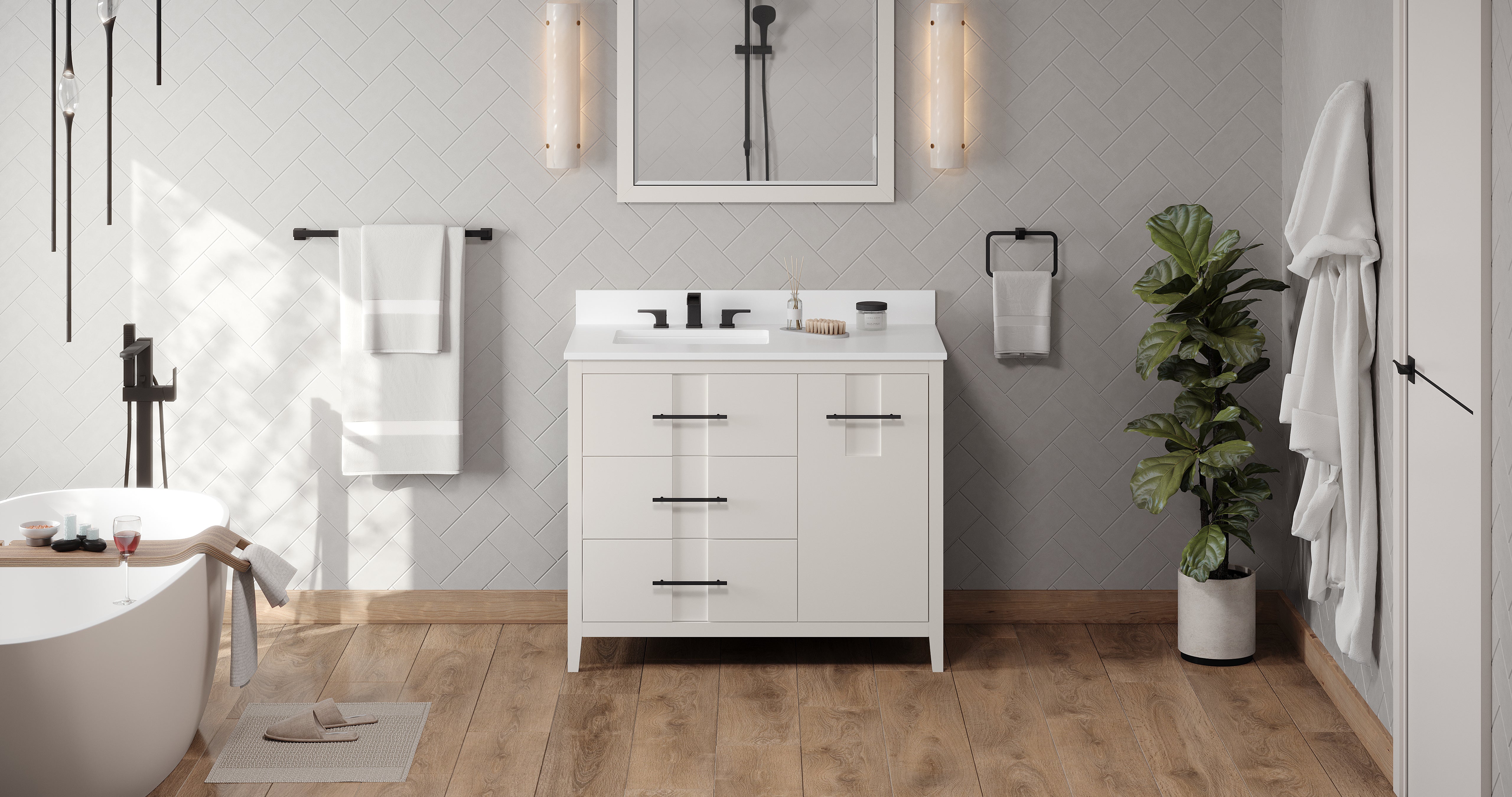 42" Katara Vanity – Left Offset