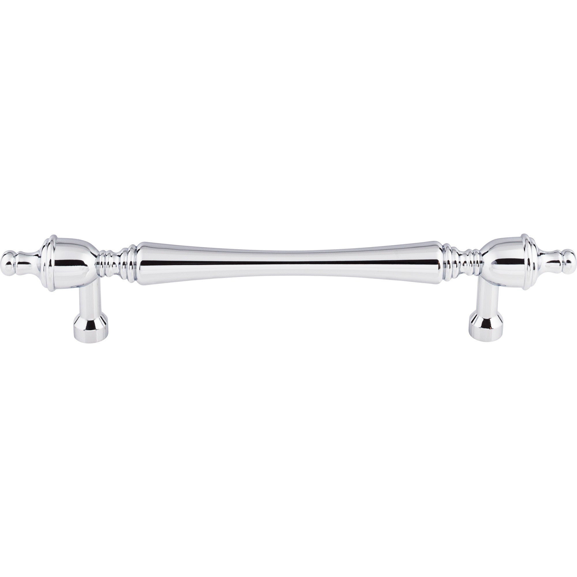 Somerset Finial 7" Center to Center Bar Pull - Polished Chrome