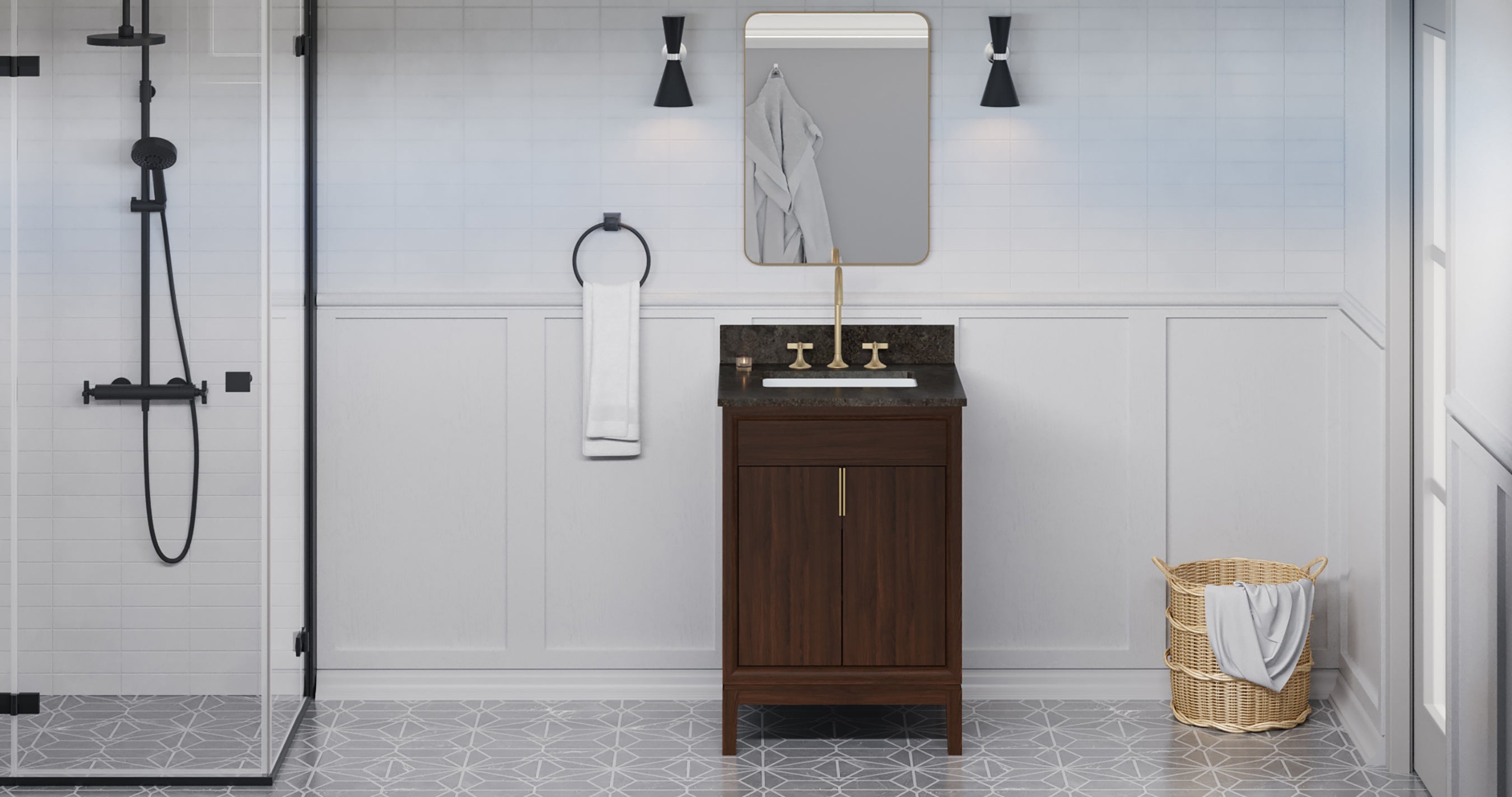 24" Theodora Vanity – Dark Walnut