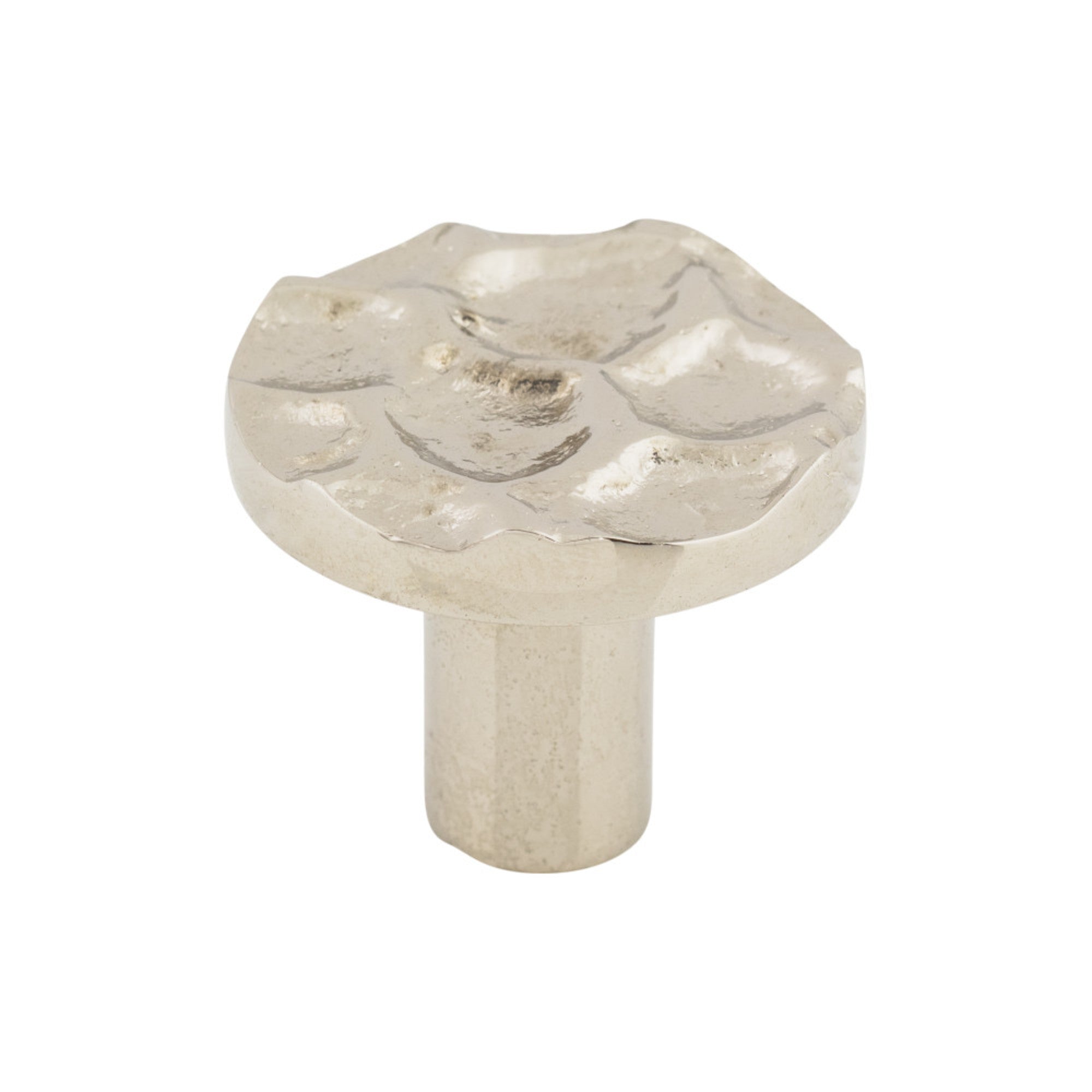 Cobblestone 1 3/8" Diameter Round Knob - Polished Nickel