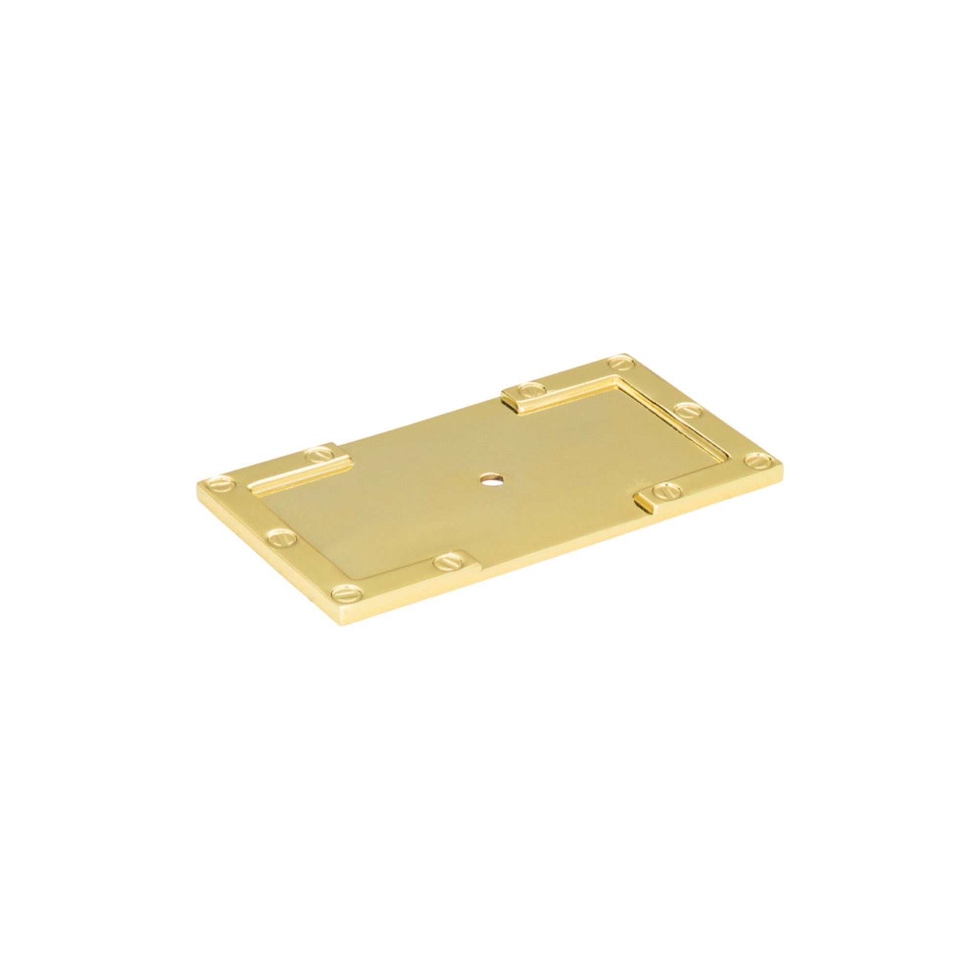 Campaign L-Bracket Knob Backplate - Polished Brass