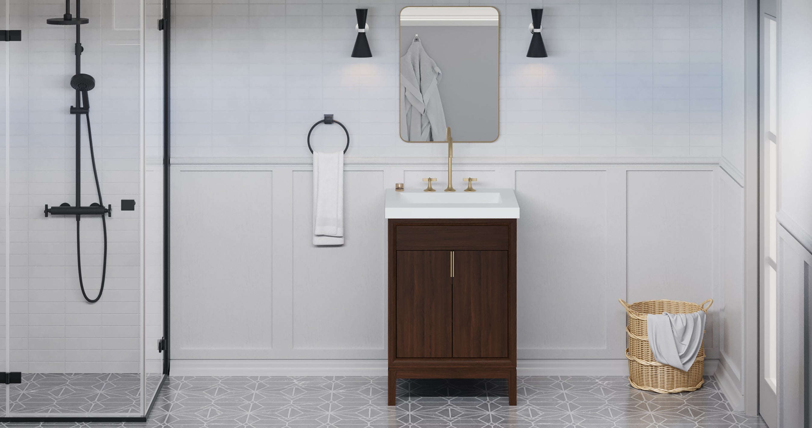 24" Theodora Vanity – Dark Walnut