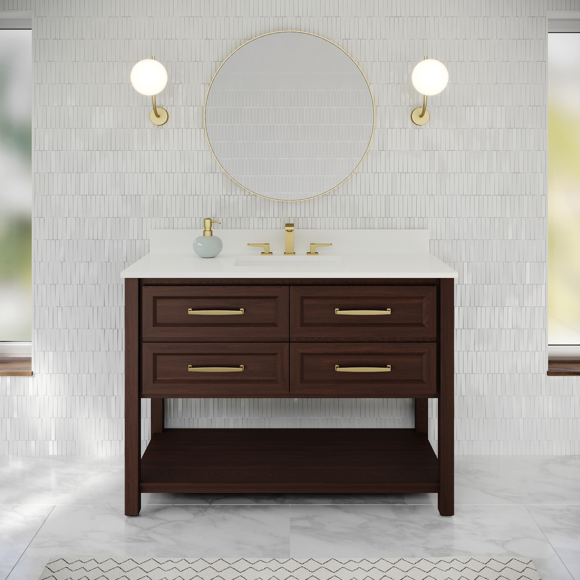 48" Kipling Vanity – Dark Walnut