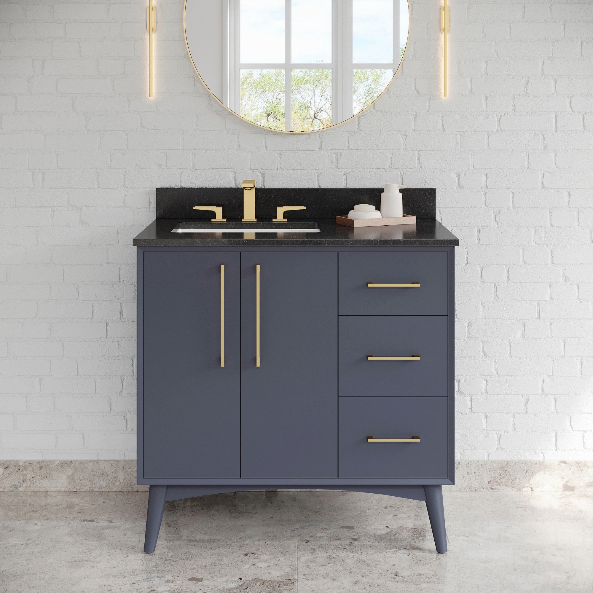 36" Dashwood Vanity – Blue Steel