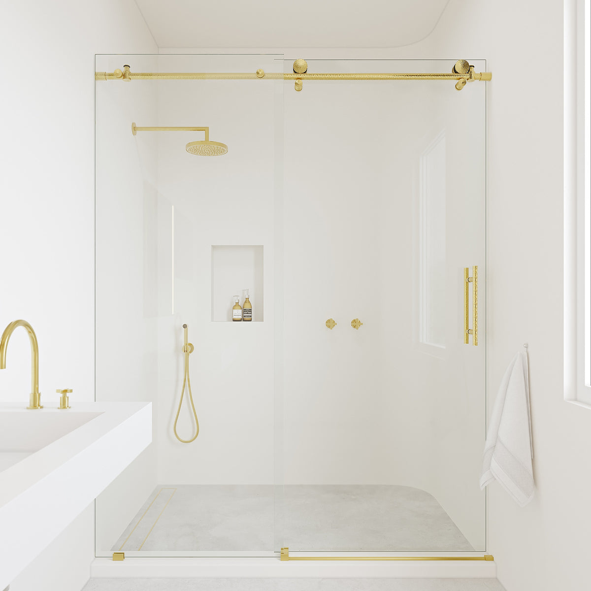Seawin Aram Sliding Shower Door installed view