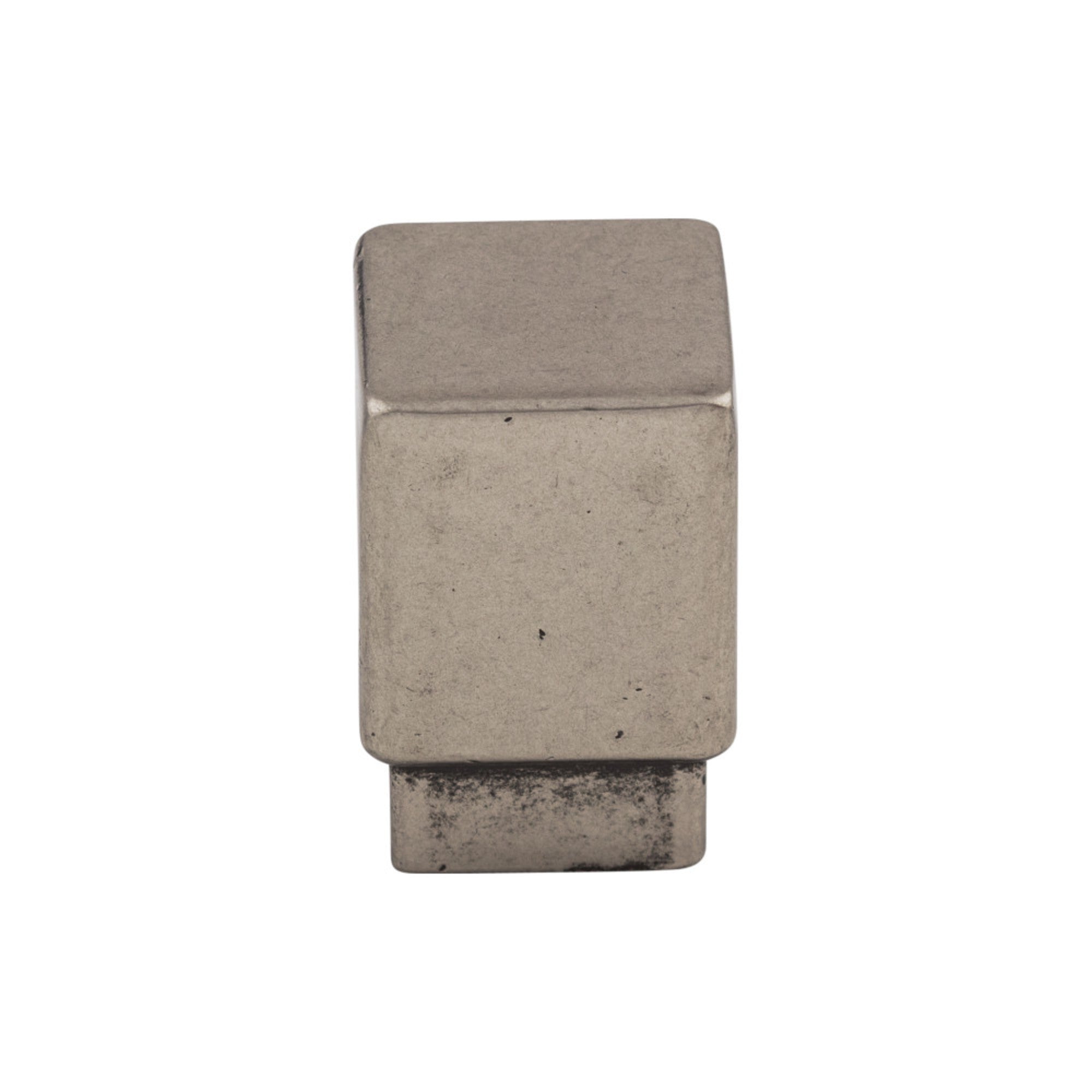 Tapered 3/4" Length Square Knob - Pewter Antique