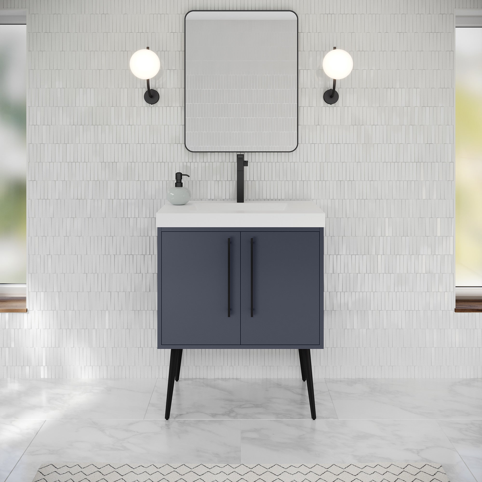 30" Tempest Vanity – Blue Steel
