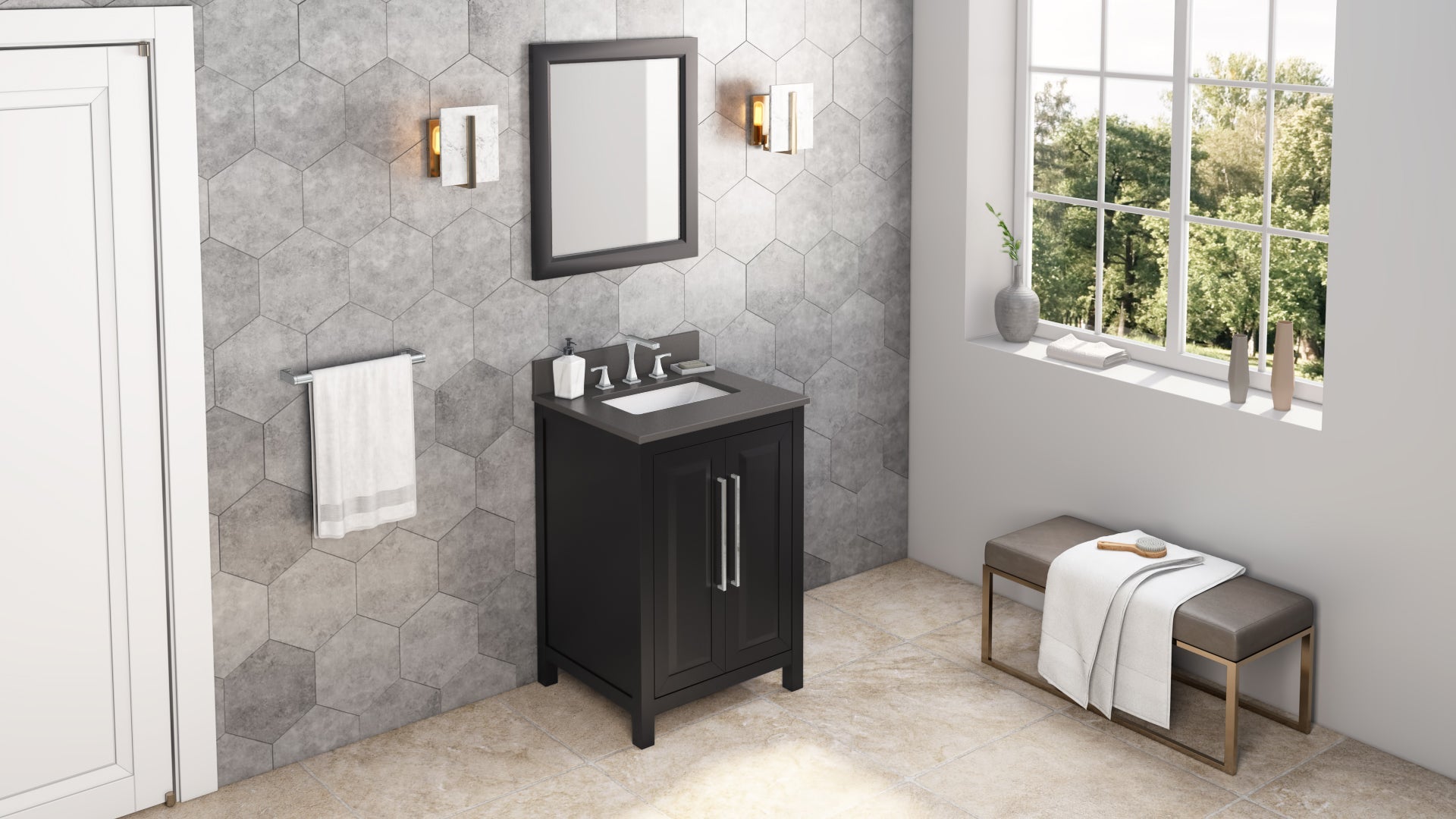 24" Black Cade Vanity