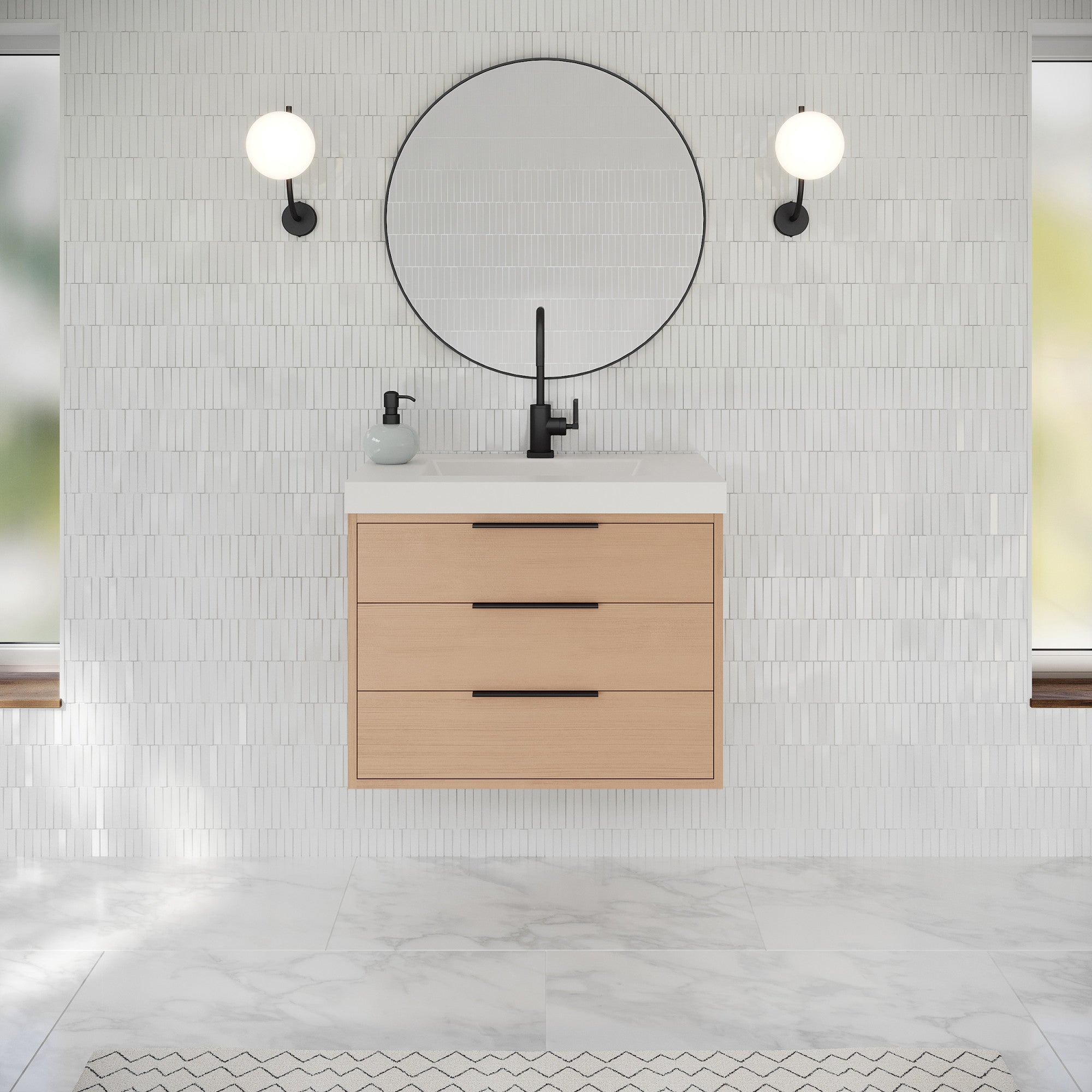 30" Gardner Vanity – Natural Oak