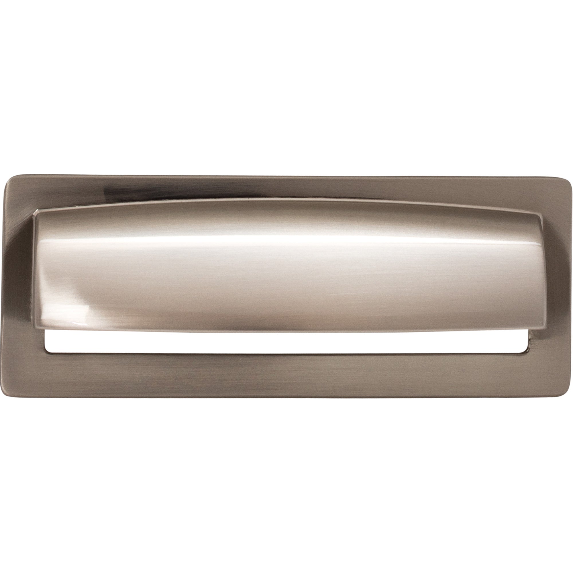 Hollin 3 3/4" Center to Center Cup/Bin Pull - Brushed Satin Nickel