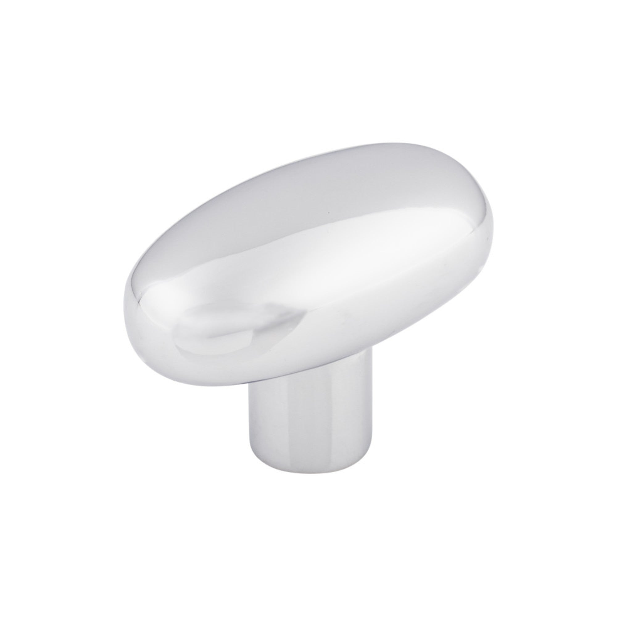 Aspen II Large Potato 2" Length Oval Knob - Polished Chrome