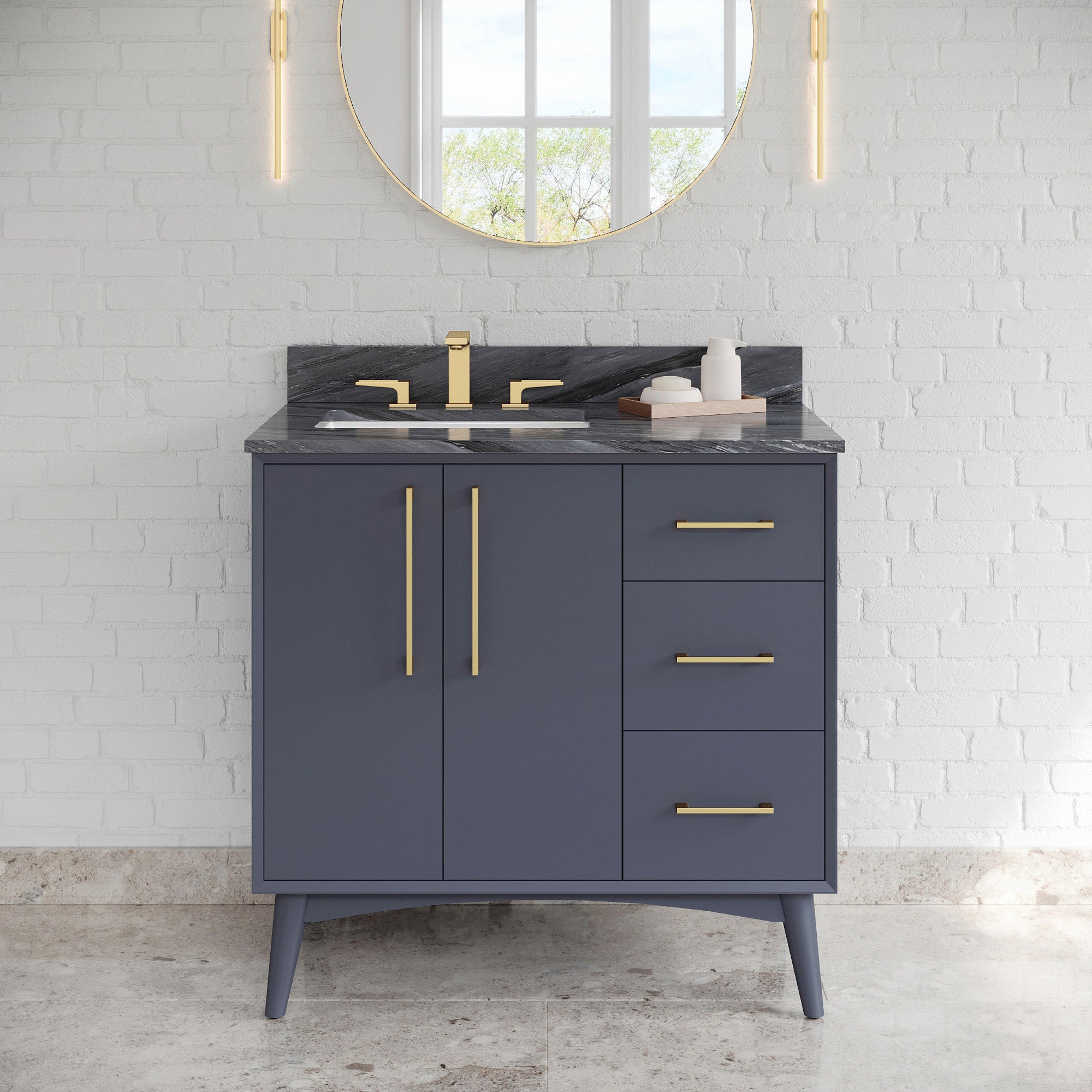 36" Dashwood Vanity – Blue Steel