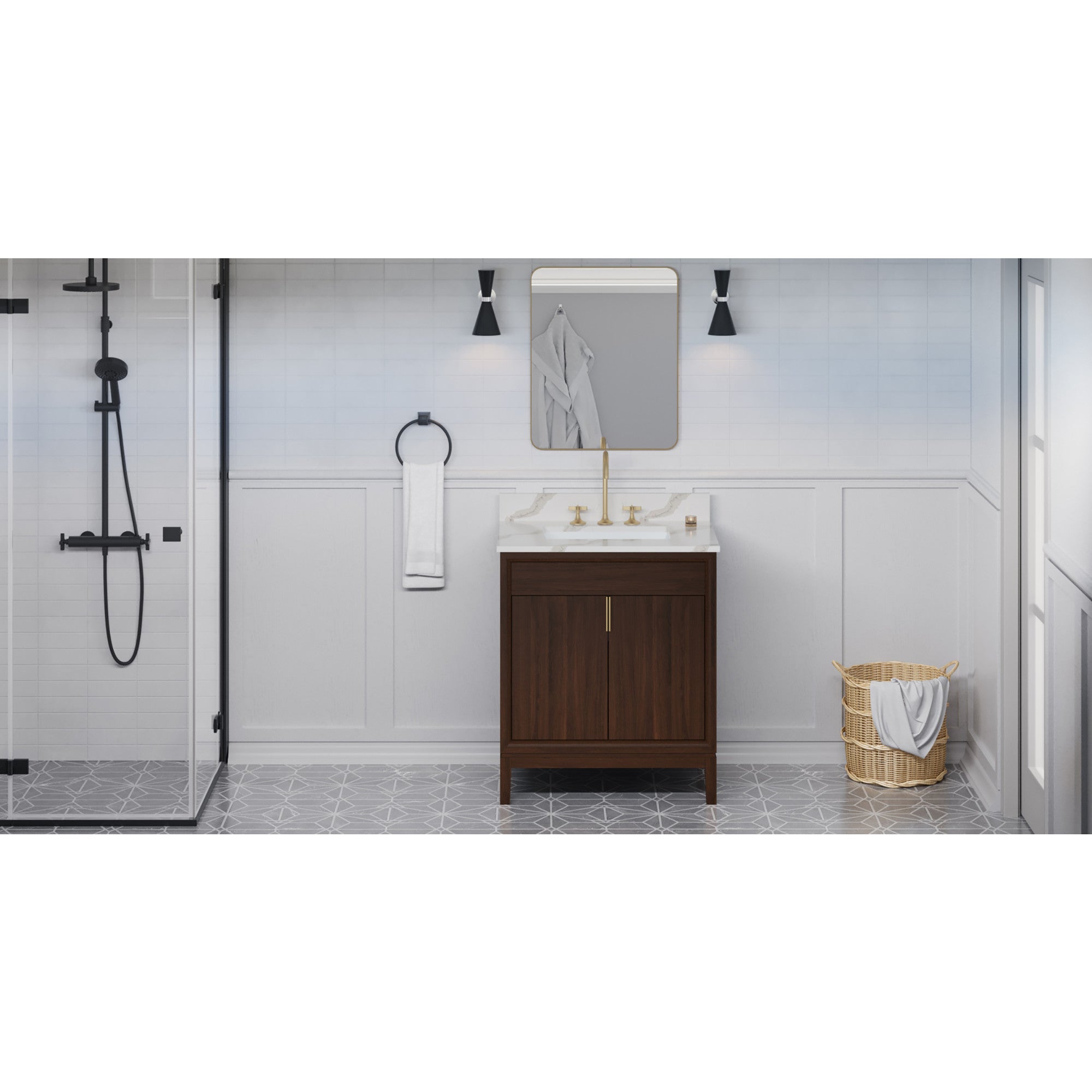 30" Theodora Vanity – Dark Walnut