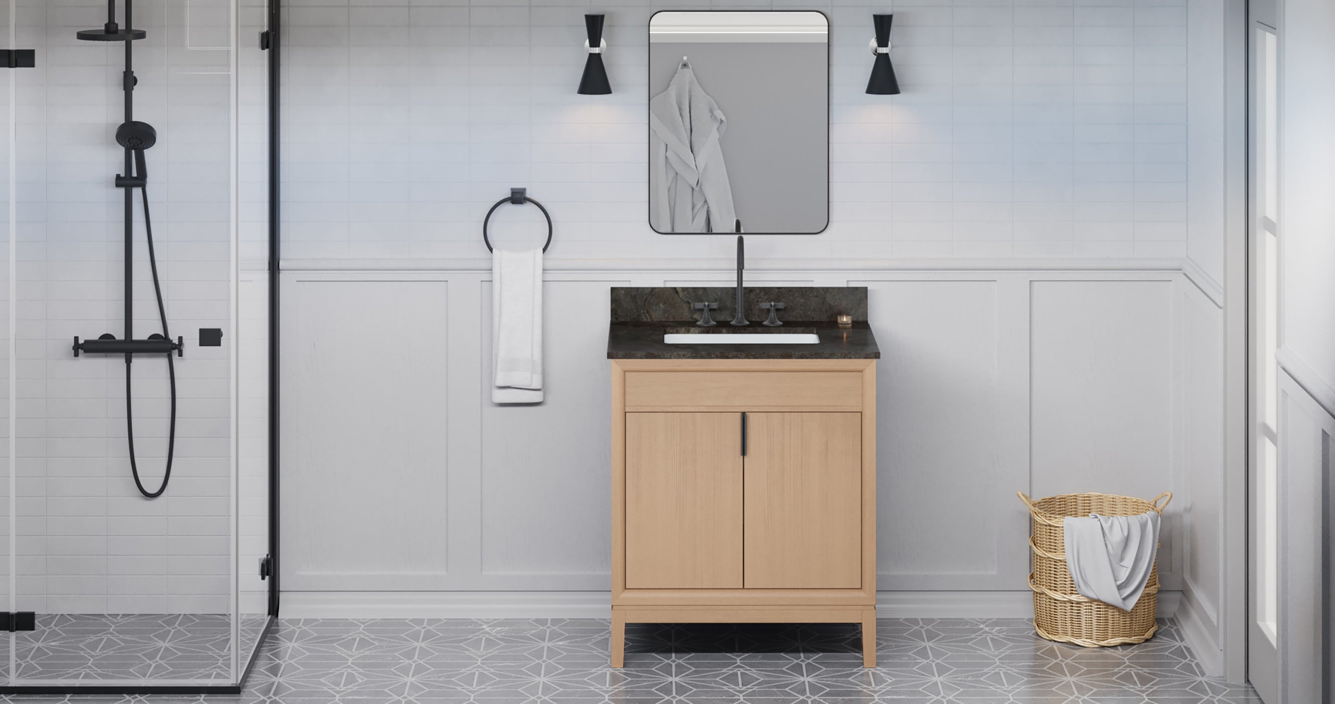 30" Theodora Vanity – Natural Oak