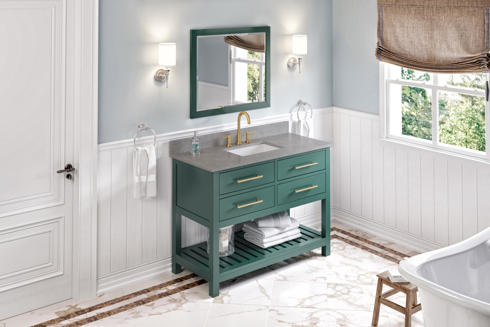 48" Wavecrest Vanity – Forest Green