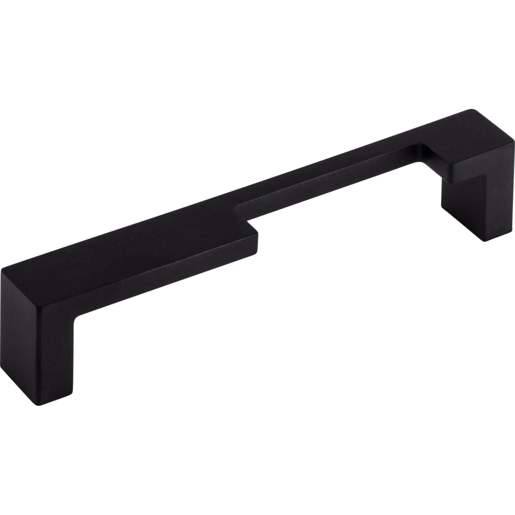 Modern Metro Notch Pull B 5" Center to Center Bar Pull - Flat Black