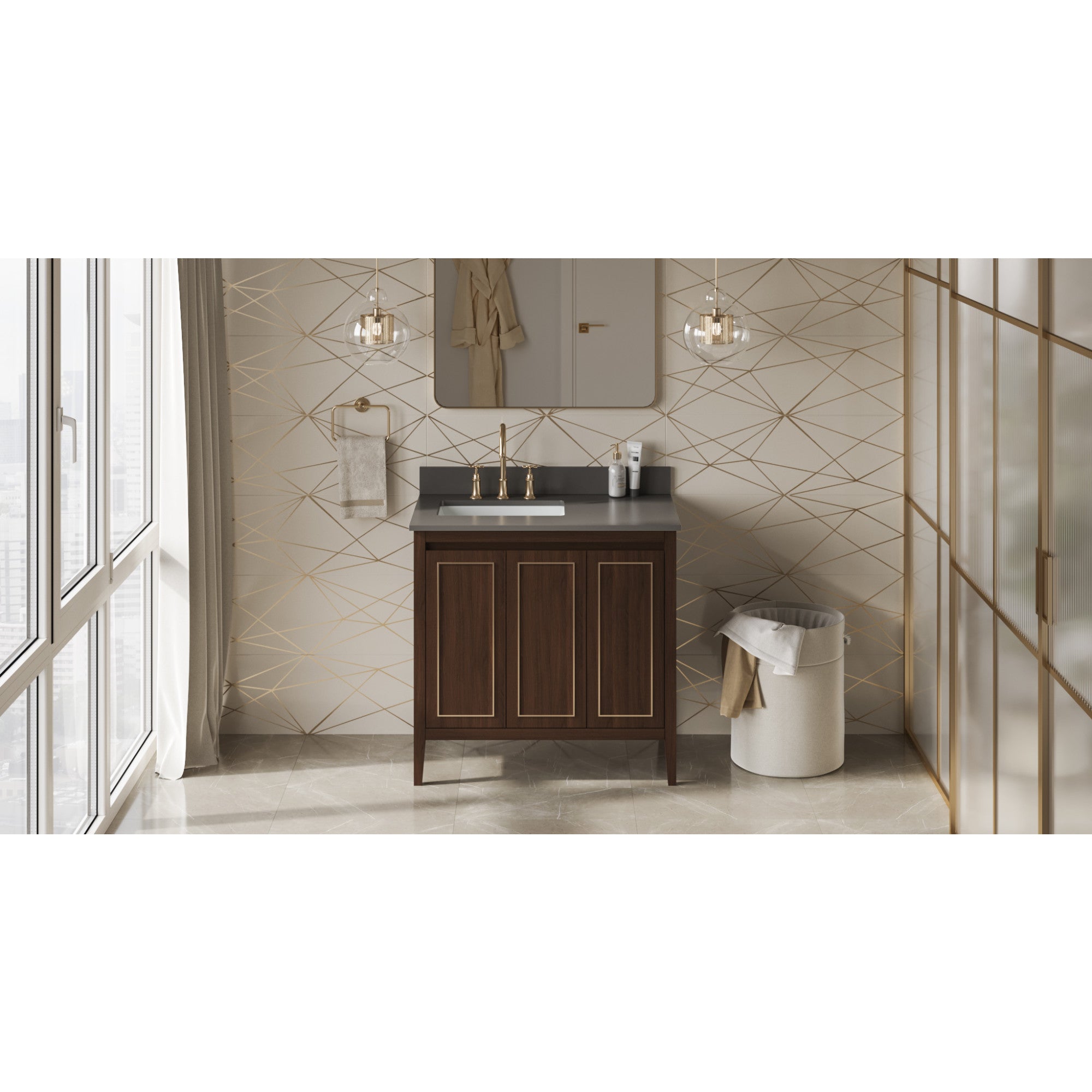 36" Percival Vanity – Dark Walnut