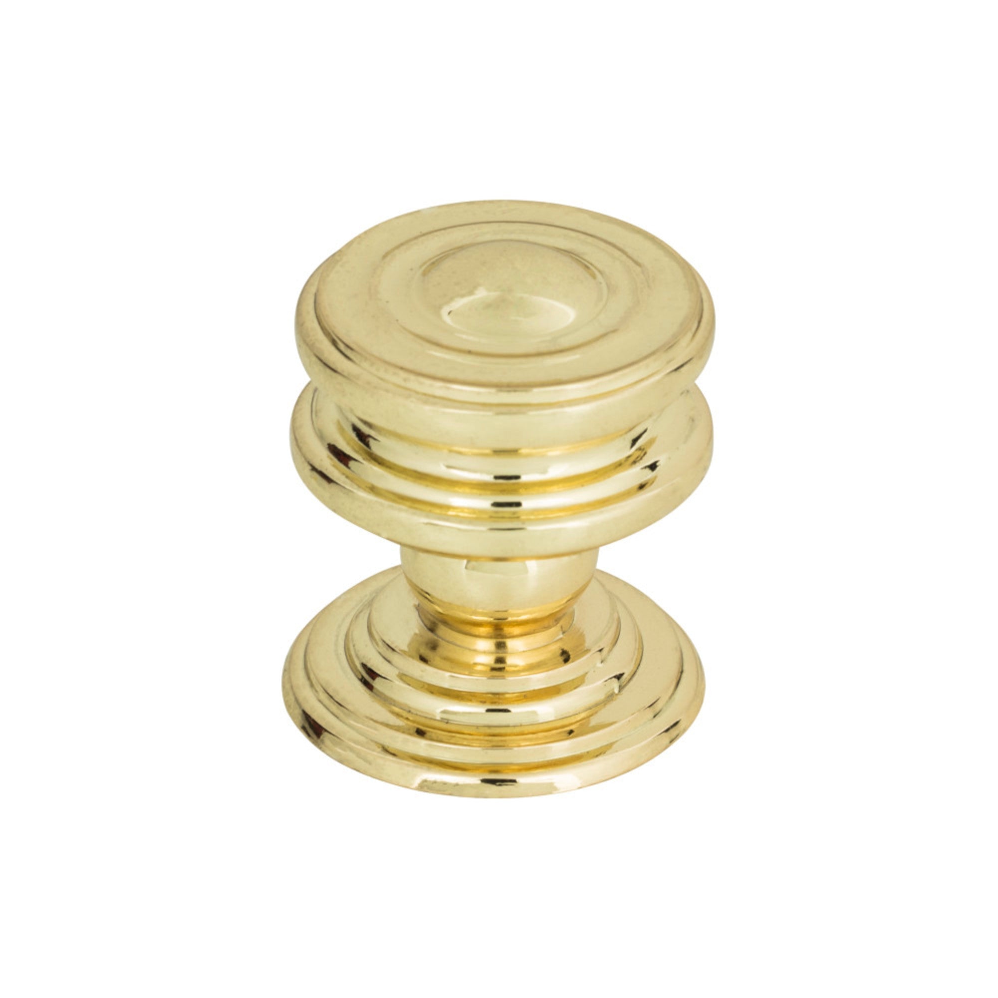 Campaign Round Knob - Polished Brass