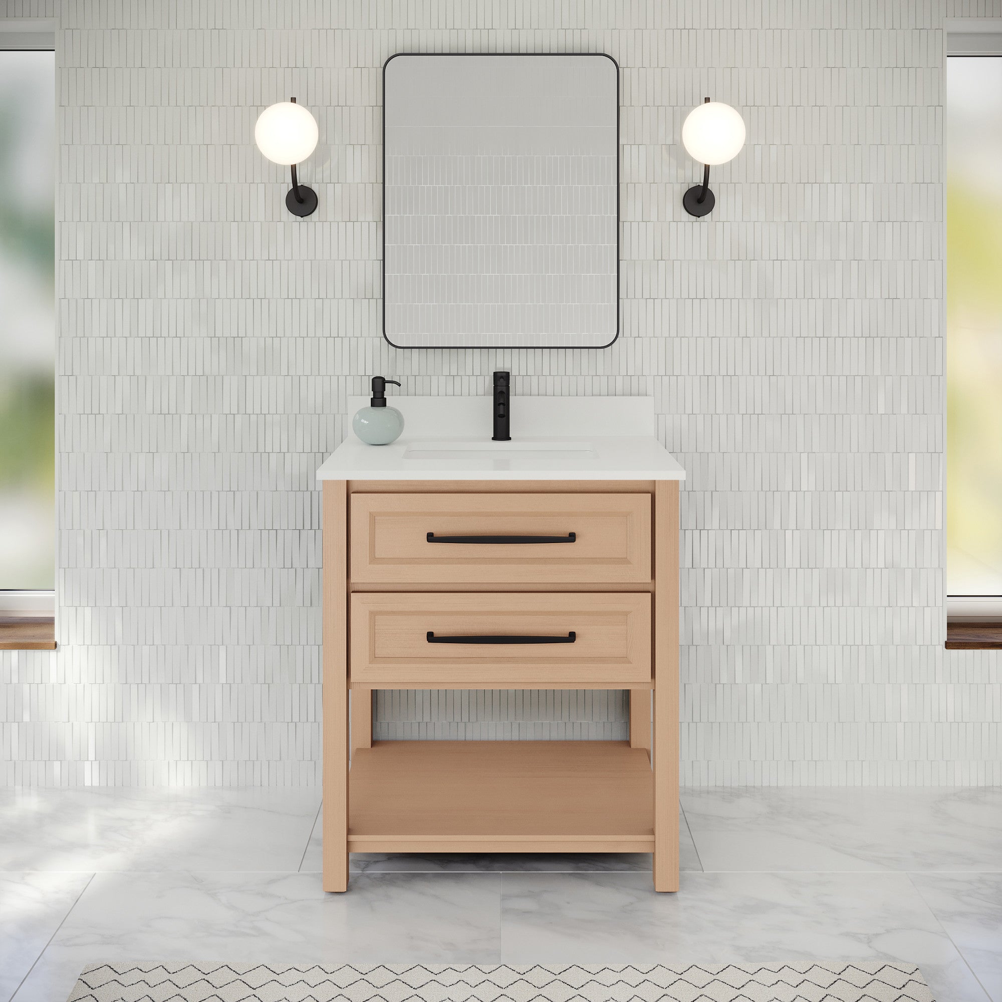 30" Kipling Vanity – Natural Oak