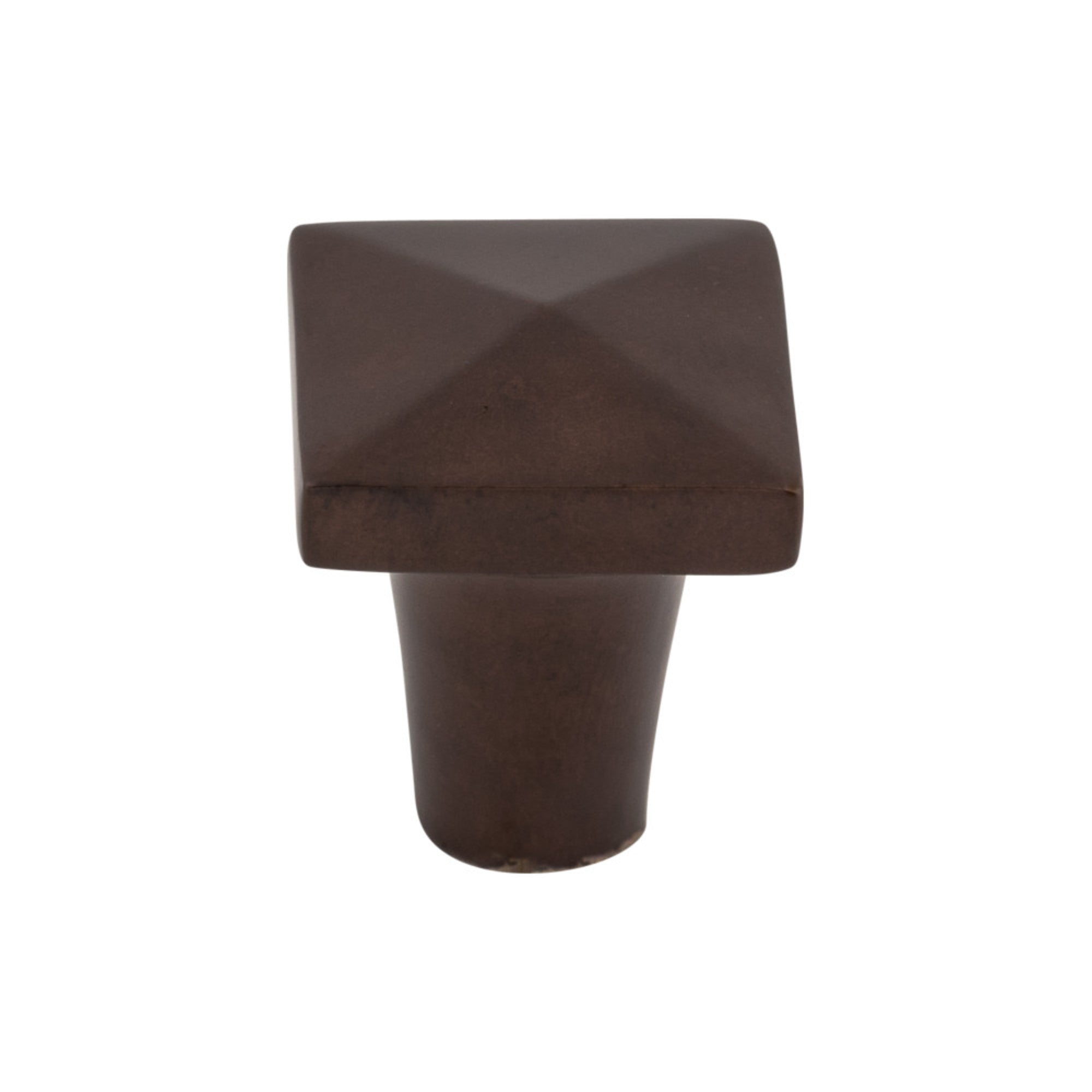 Aspen 7/8" Length Square Knob - Mahogany Bronze