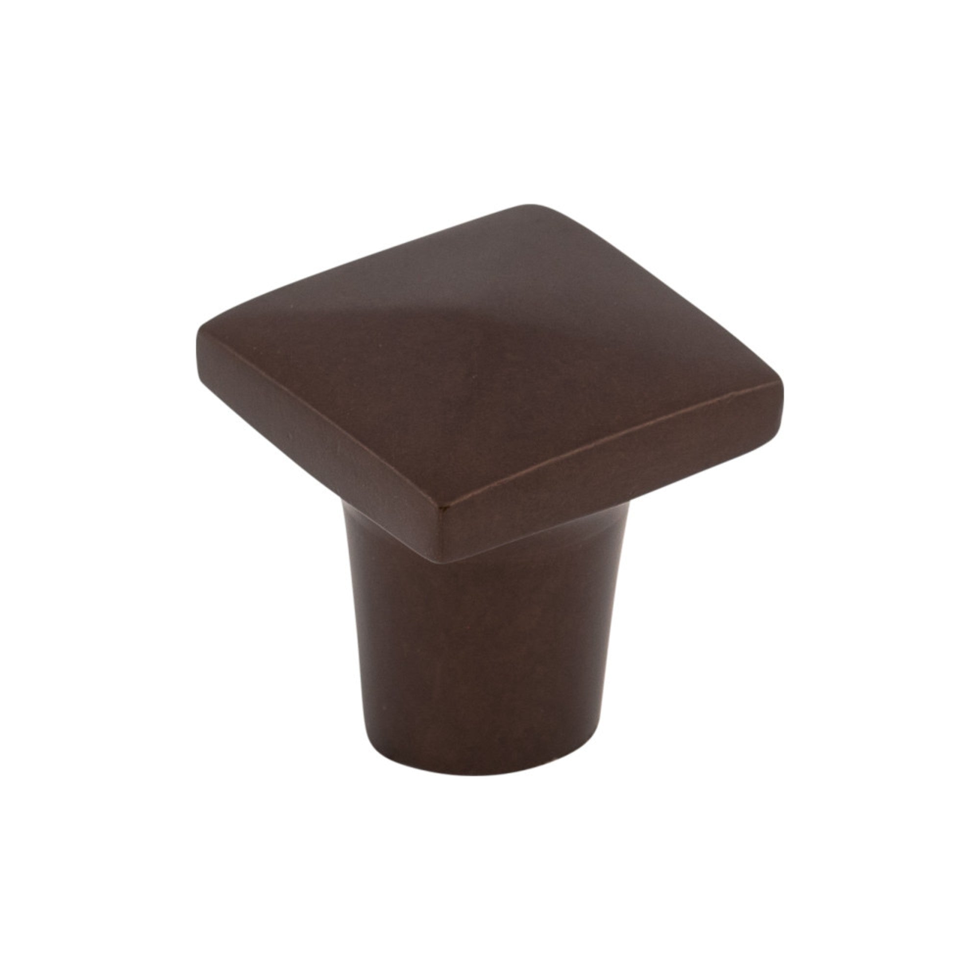 Aspen 3/4" Length Square Knob - Mahogany Bronze
