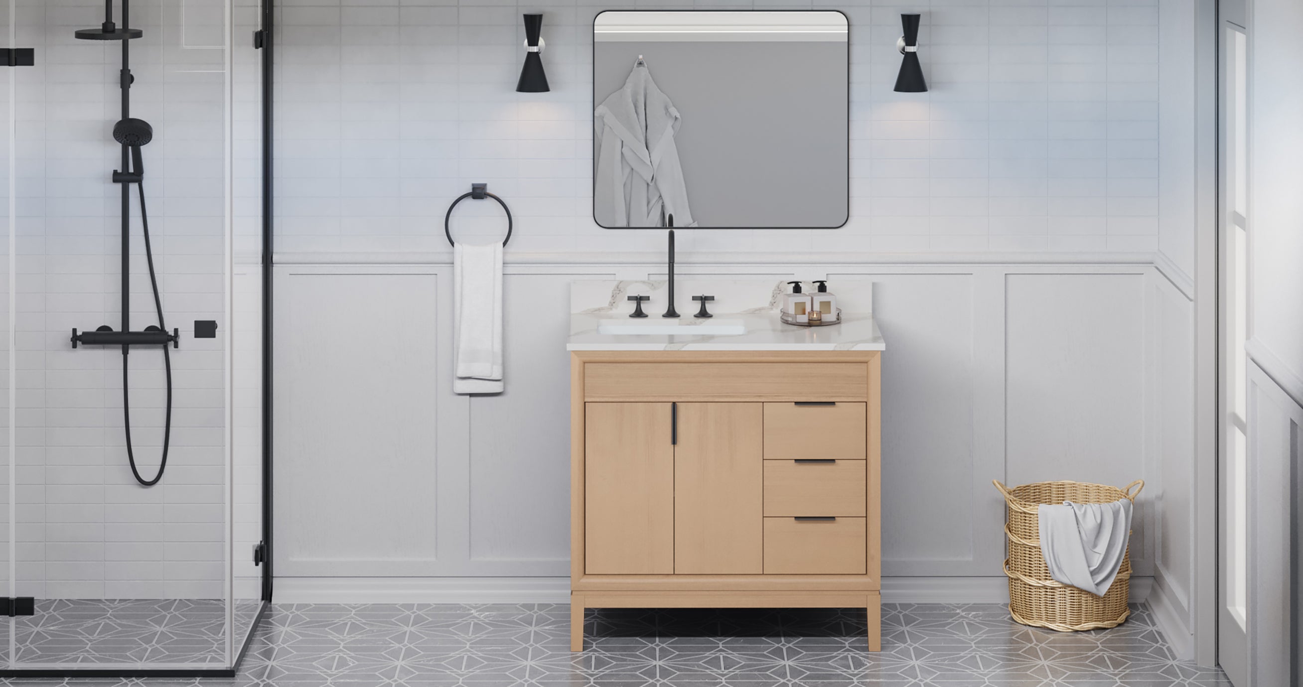 36" Theodora Vanity – Natural Oak