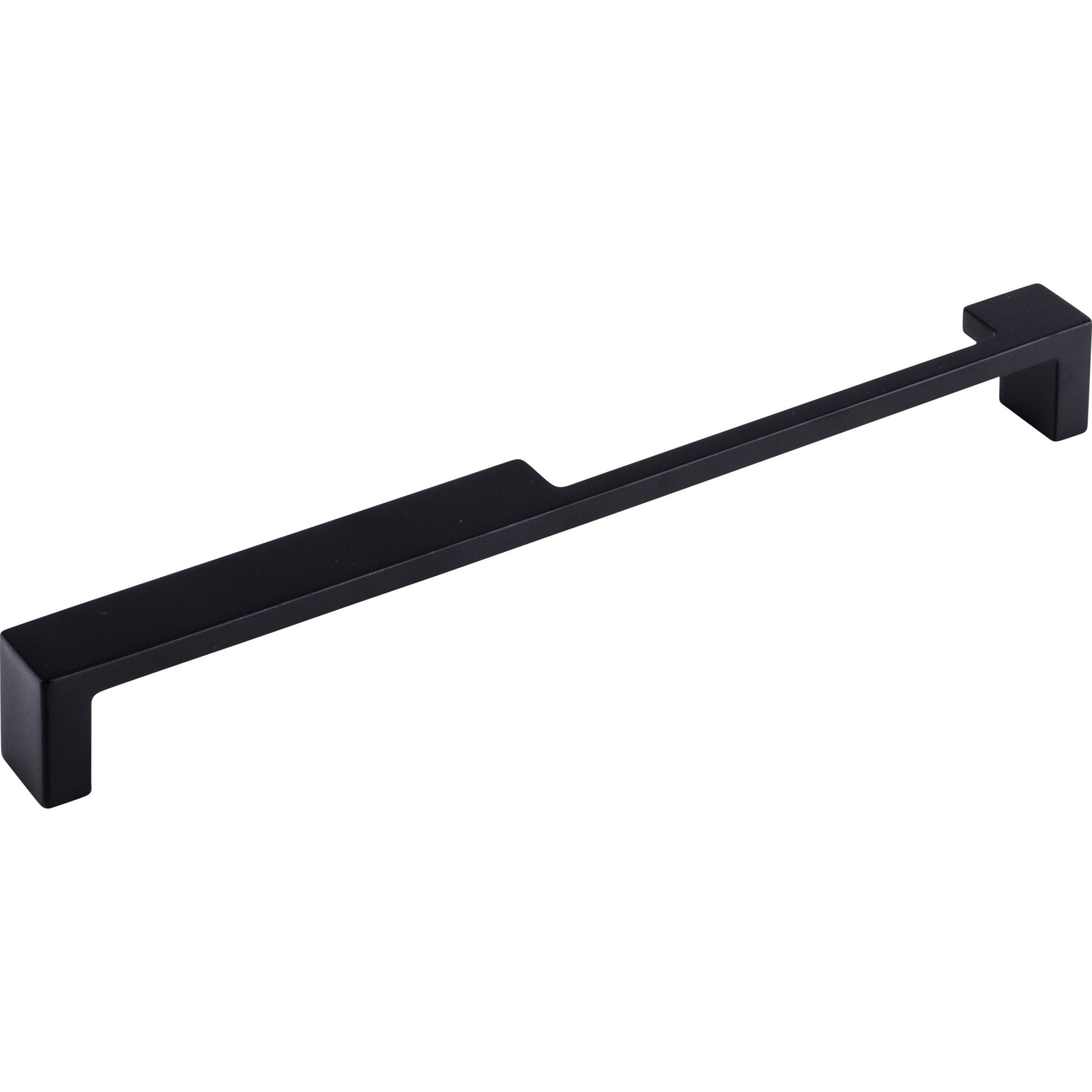 Modern Metro Notch Pull A 9" Center to Center Bar Pull - Flat Black