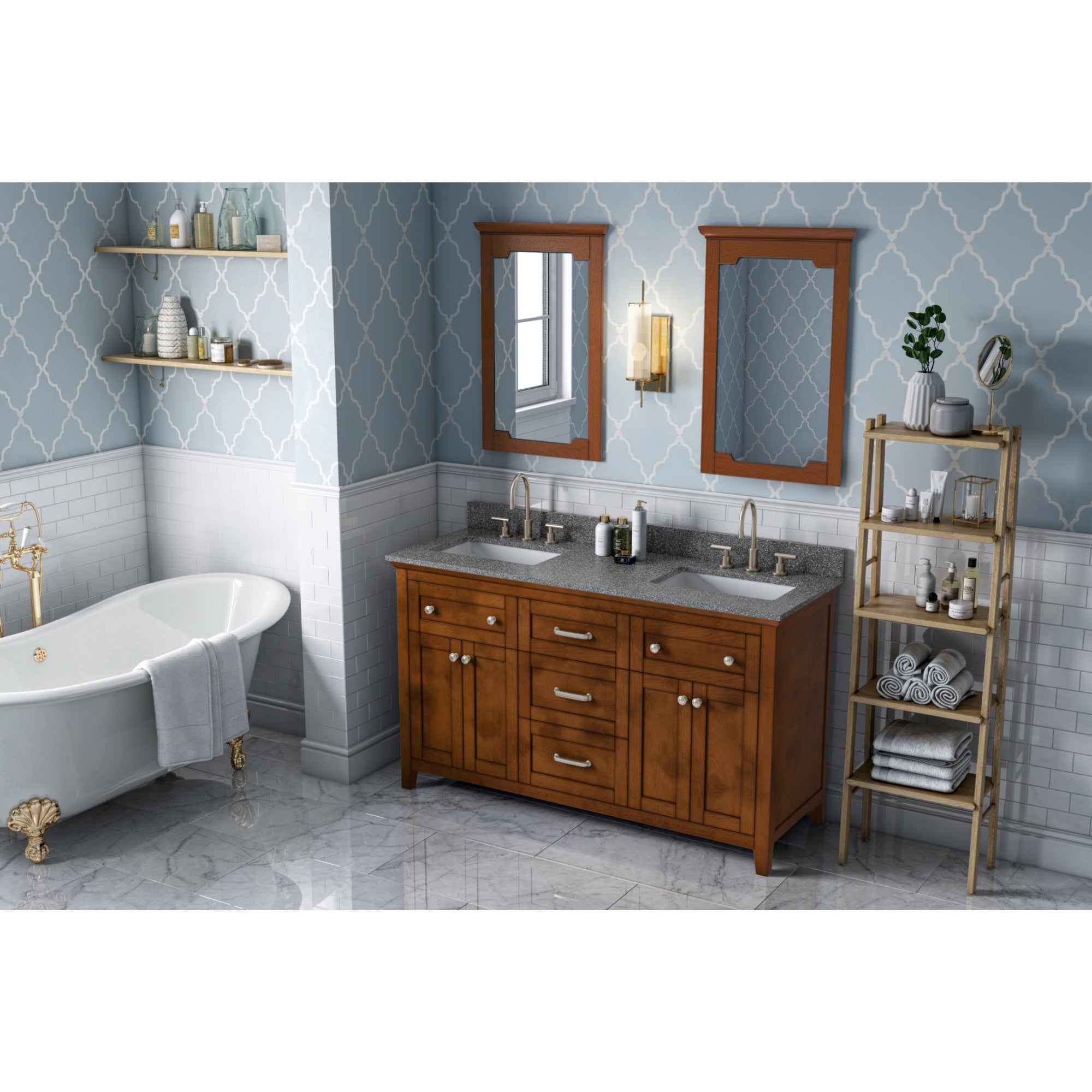 60" Chatham Vanity – Double Bowl – Chocolate