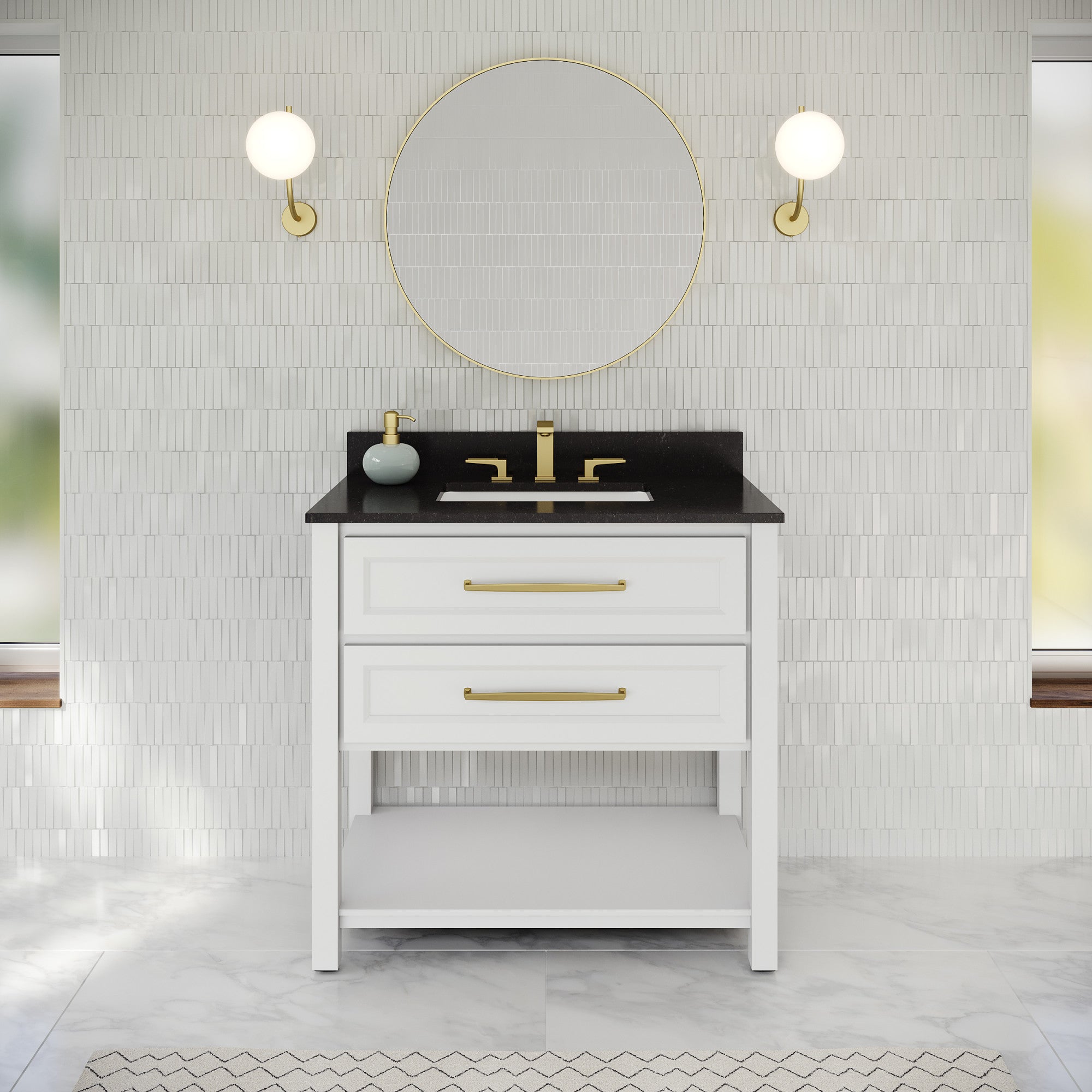 36" Kipling Vanity – White