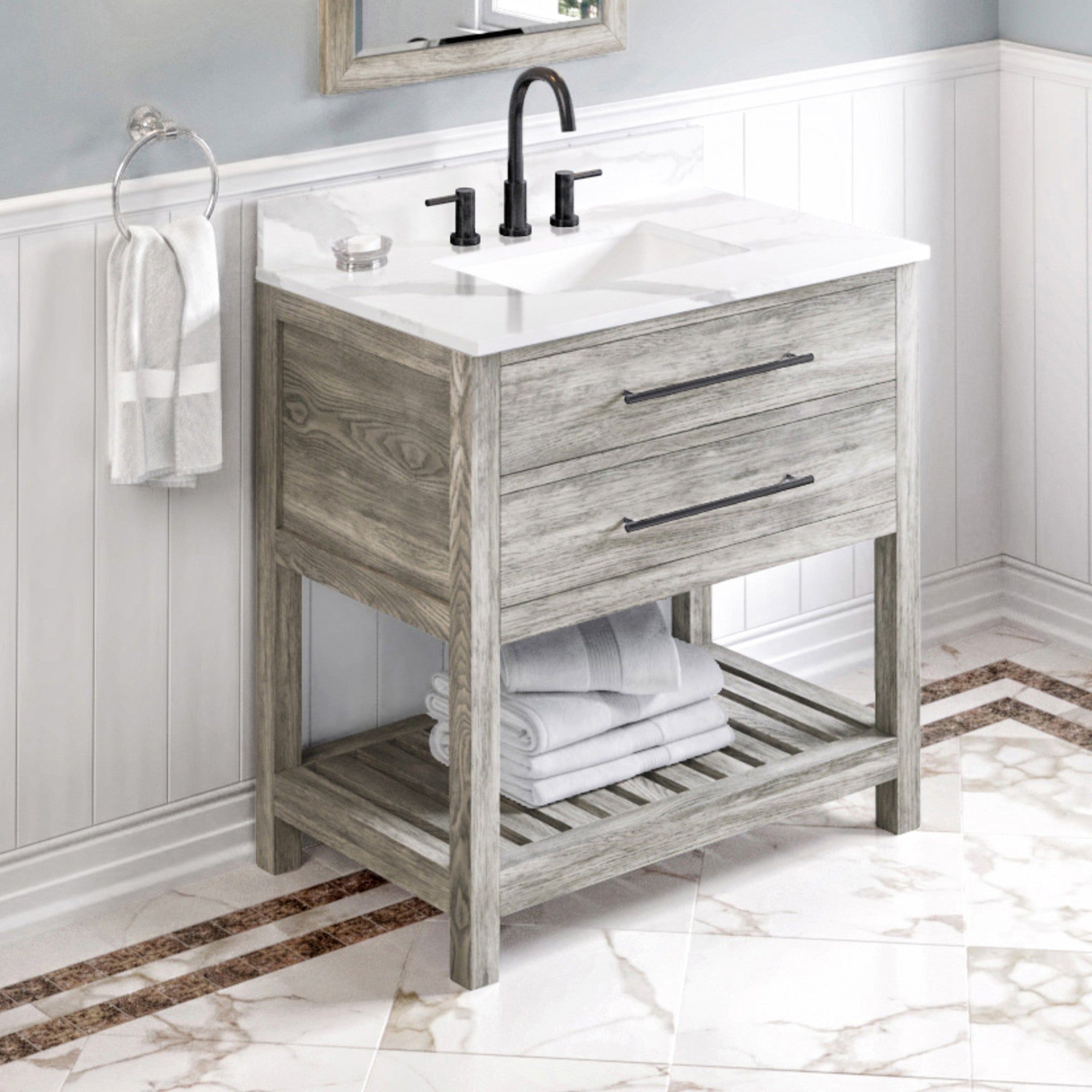 36" Wavecrest Vanity – Weathered Grey