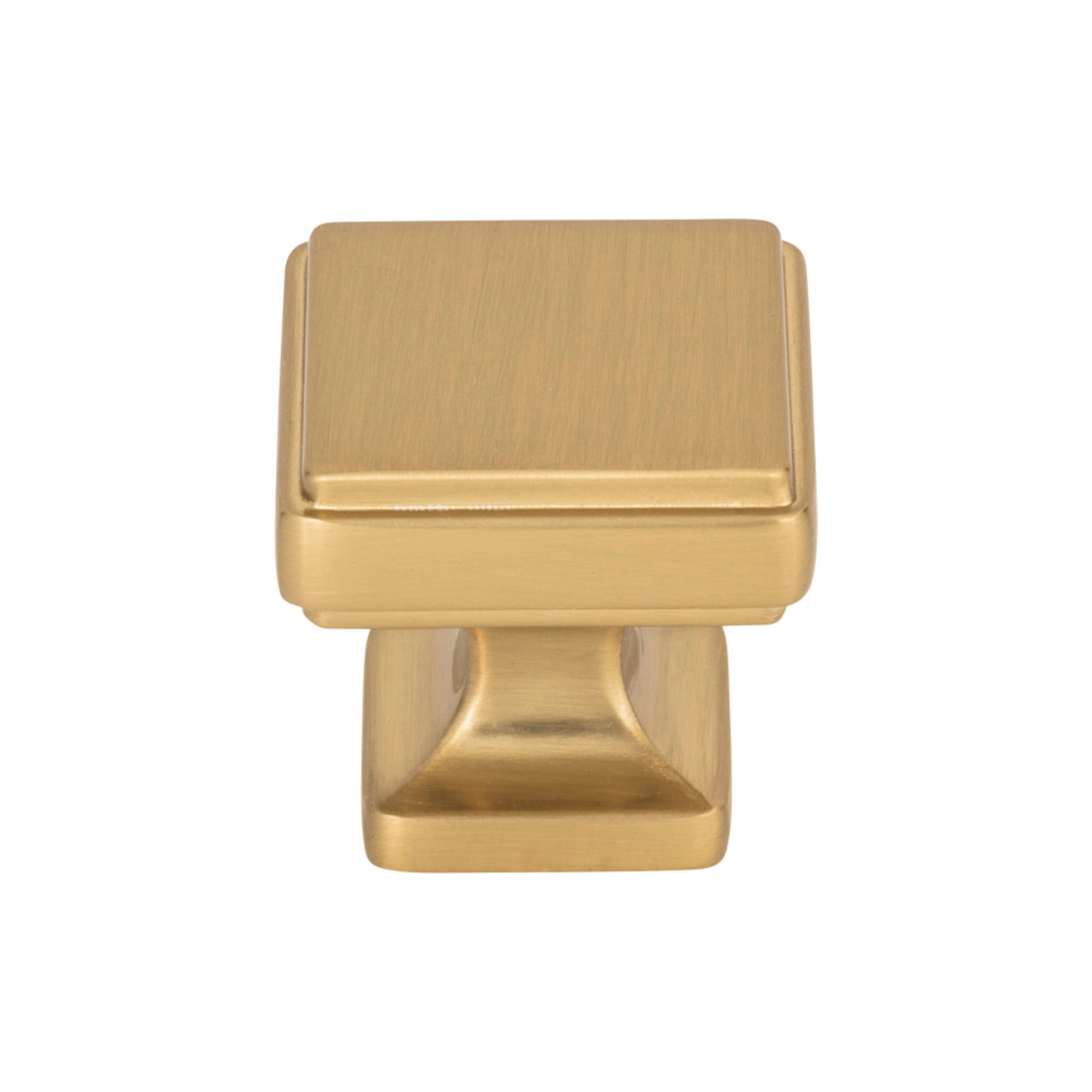 Kate Square Knob - Warm Brass