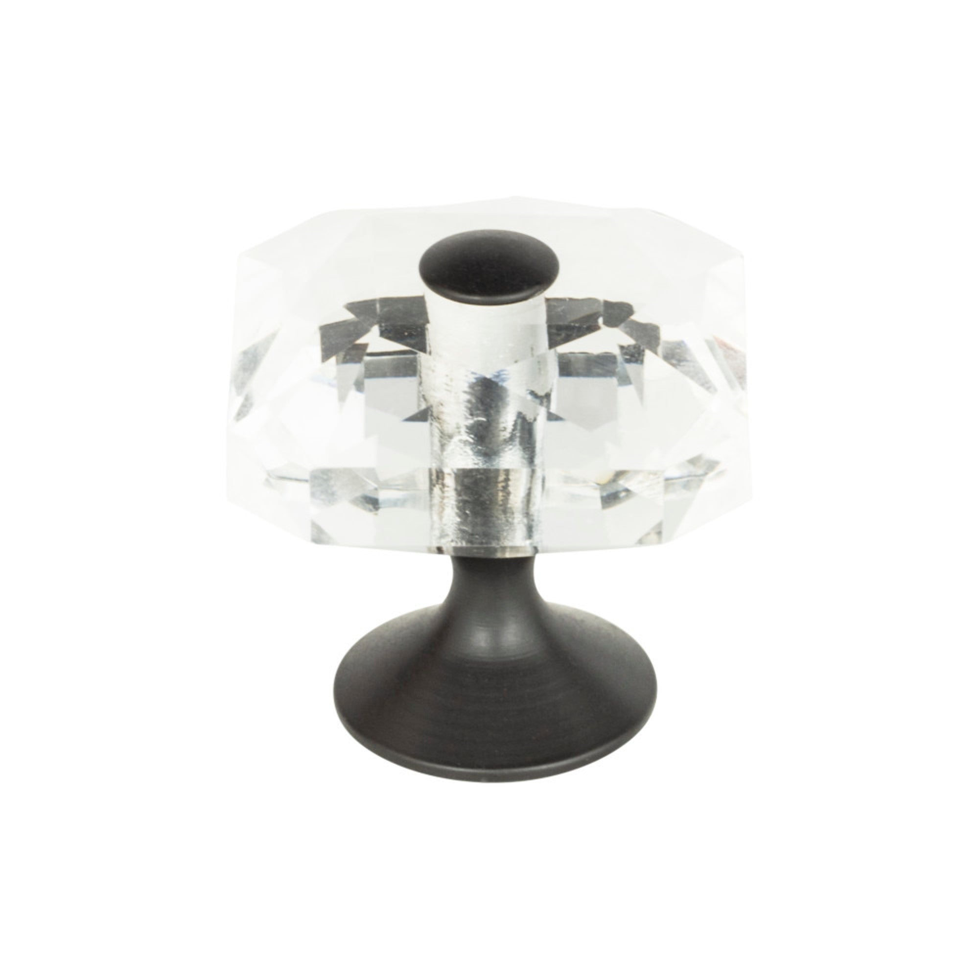 Crystal Square Knob - Matte Black