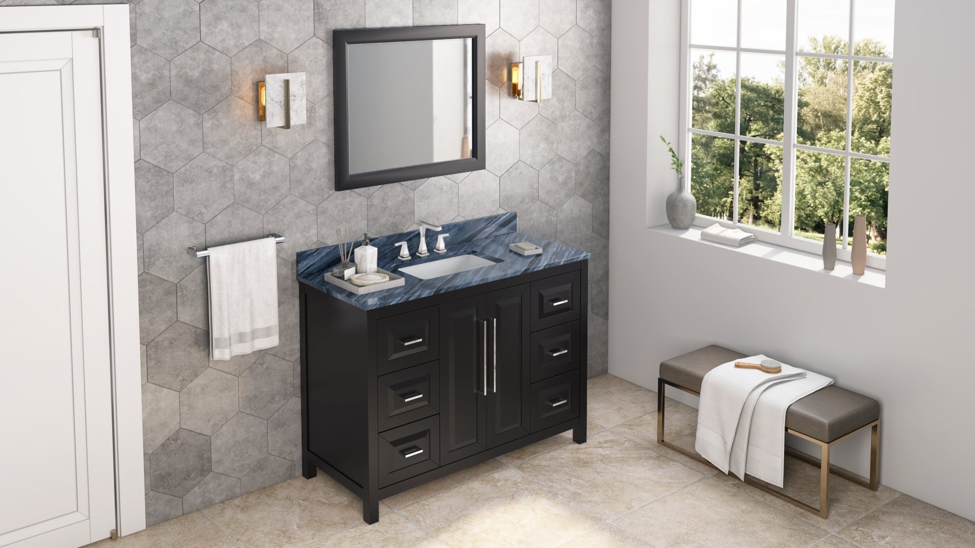 48" Black Cade Vanity