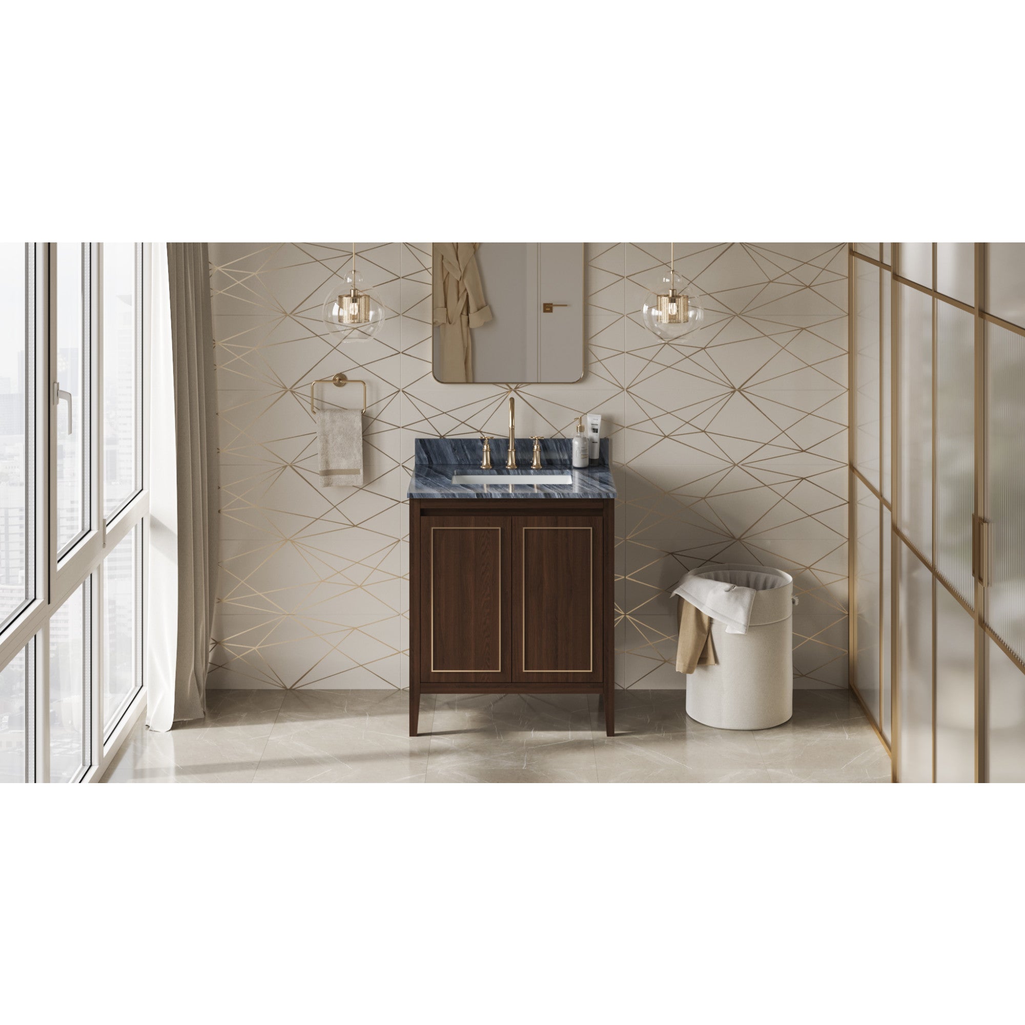 30" Percival Vanity – Dark Walnut