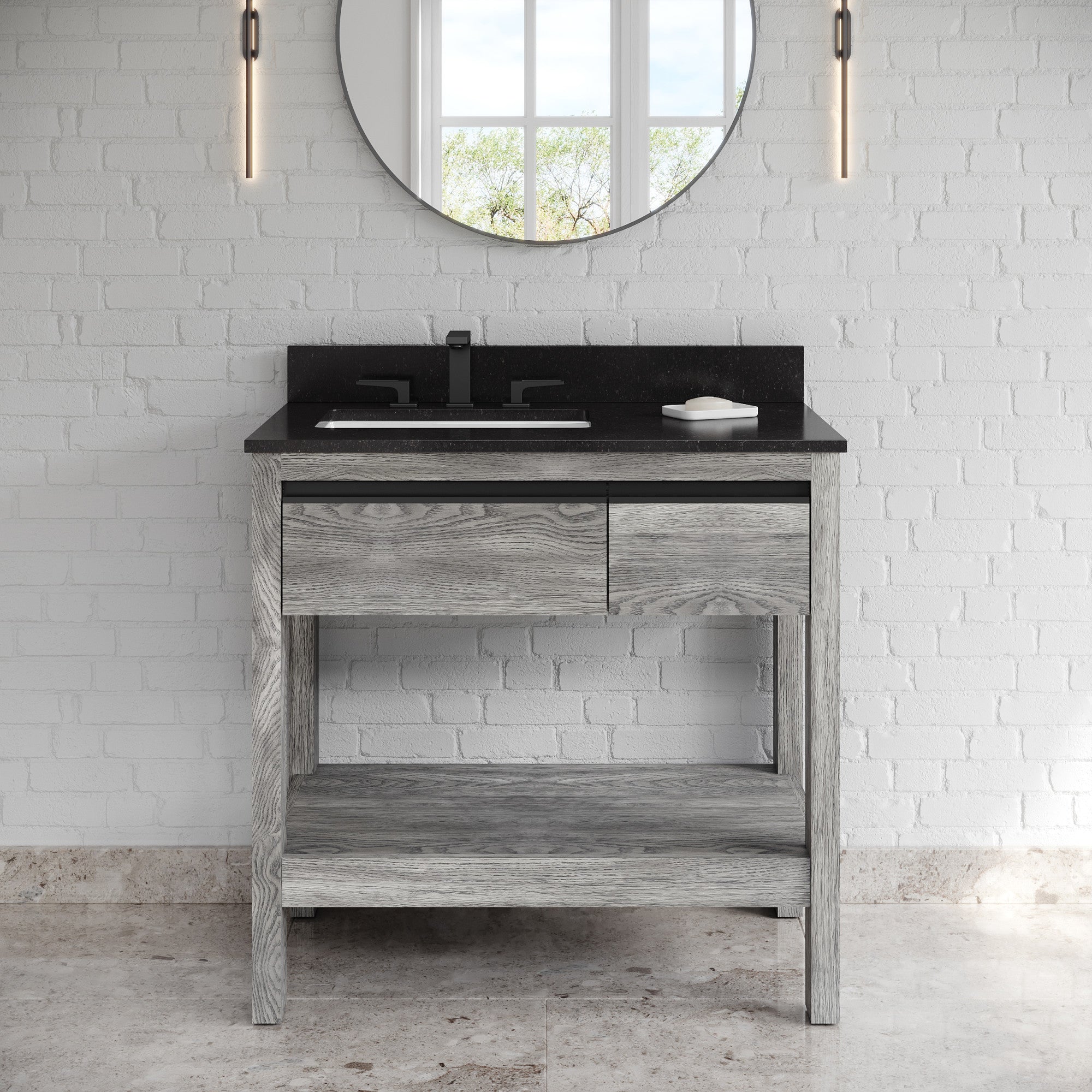 36" Jubilee Vanity – Weathered Grey
