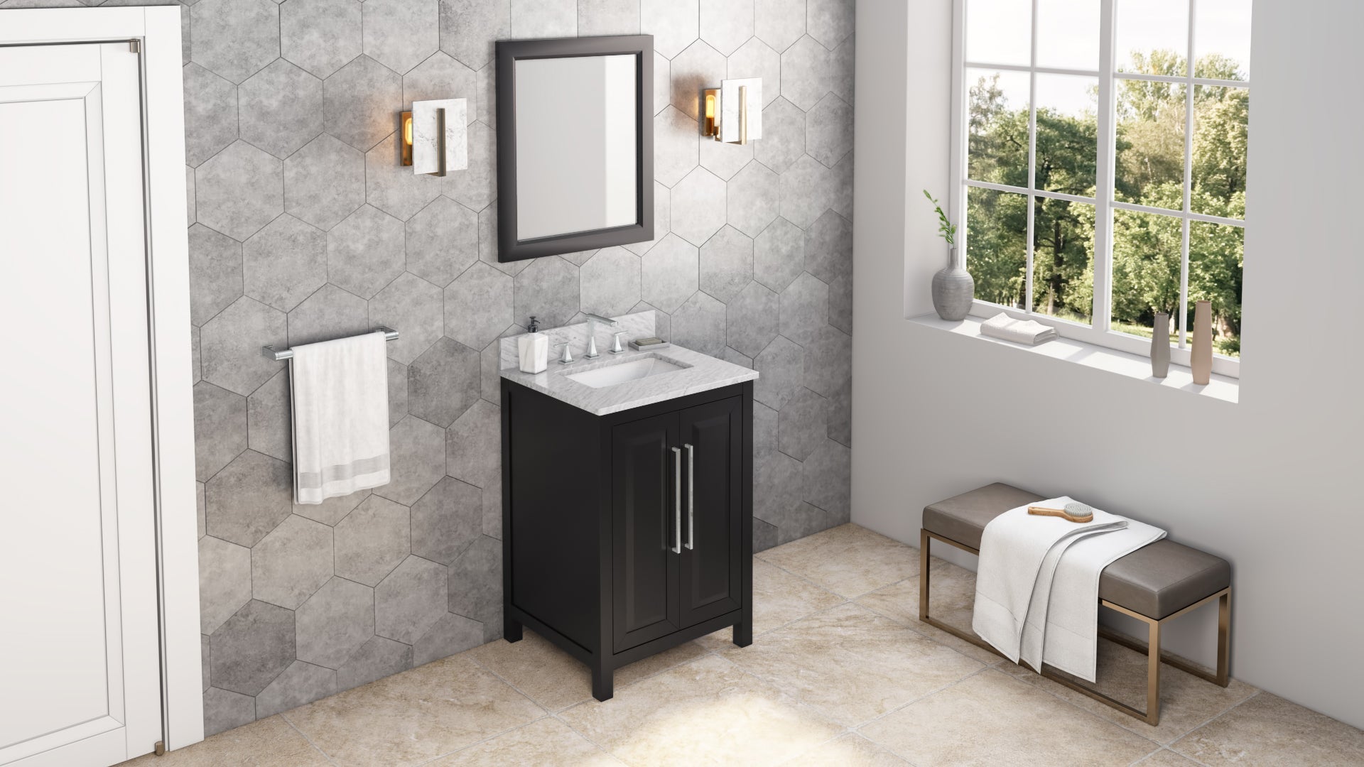 24" Black Cade Vanity