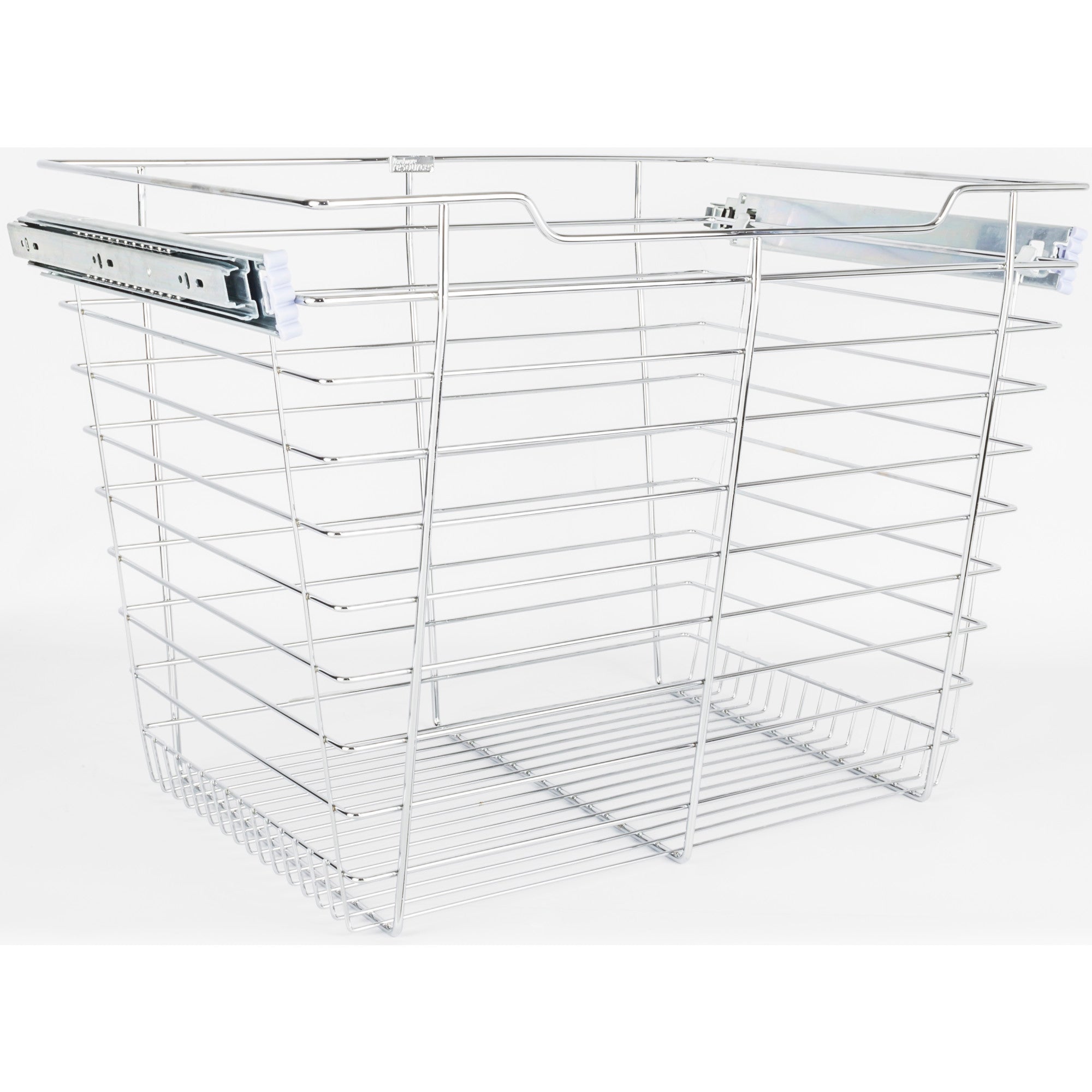 Chrome Closet Pullout Basket with Slides 14"D x 17"W x 17"H