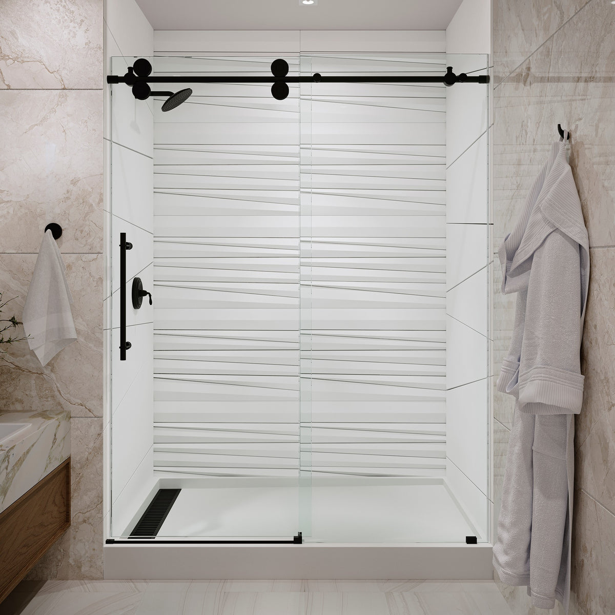 Seawin Cosmo Sliding Shower Door installed view