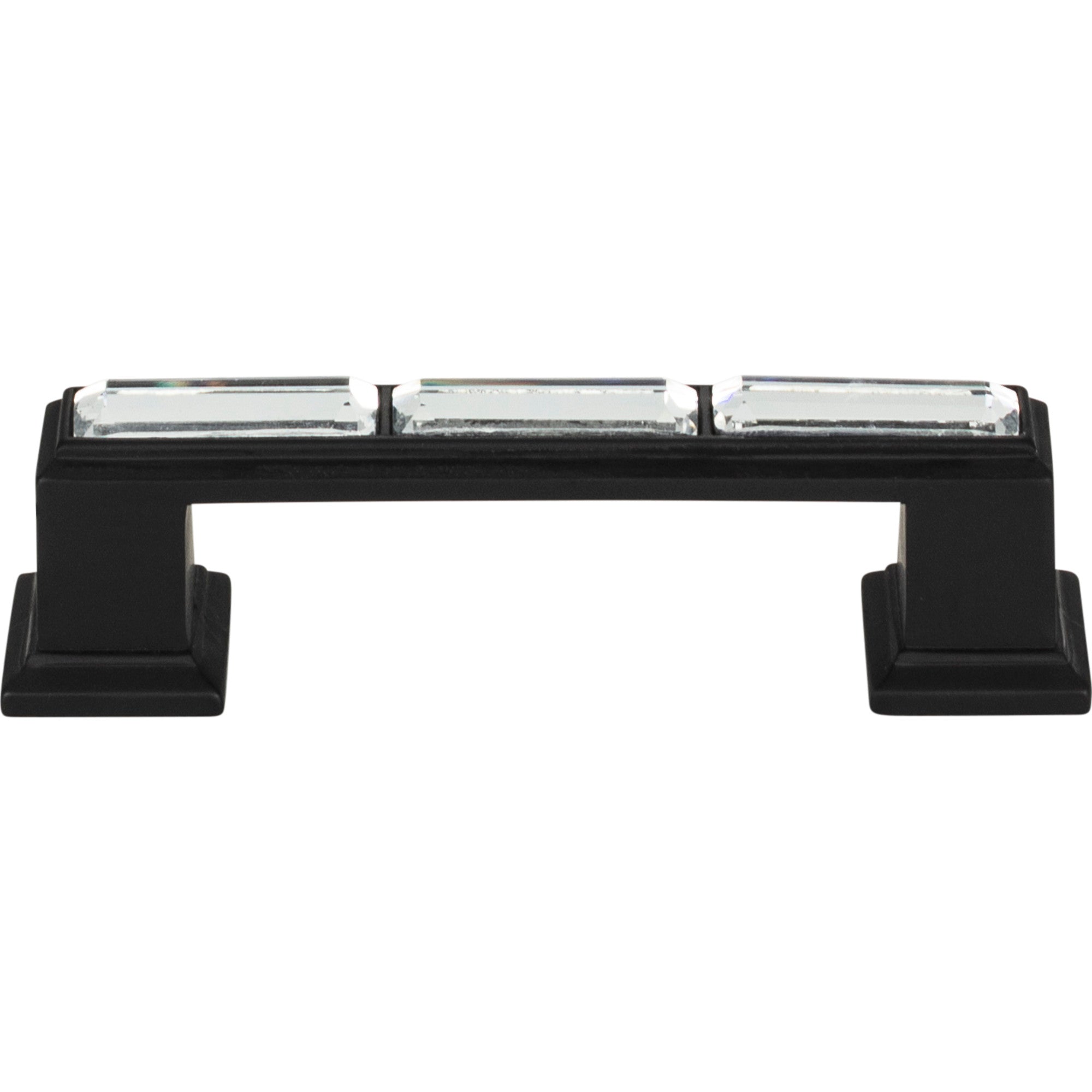 Legacy Crystal Bar Pull - Matte Black