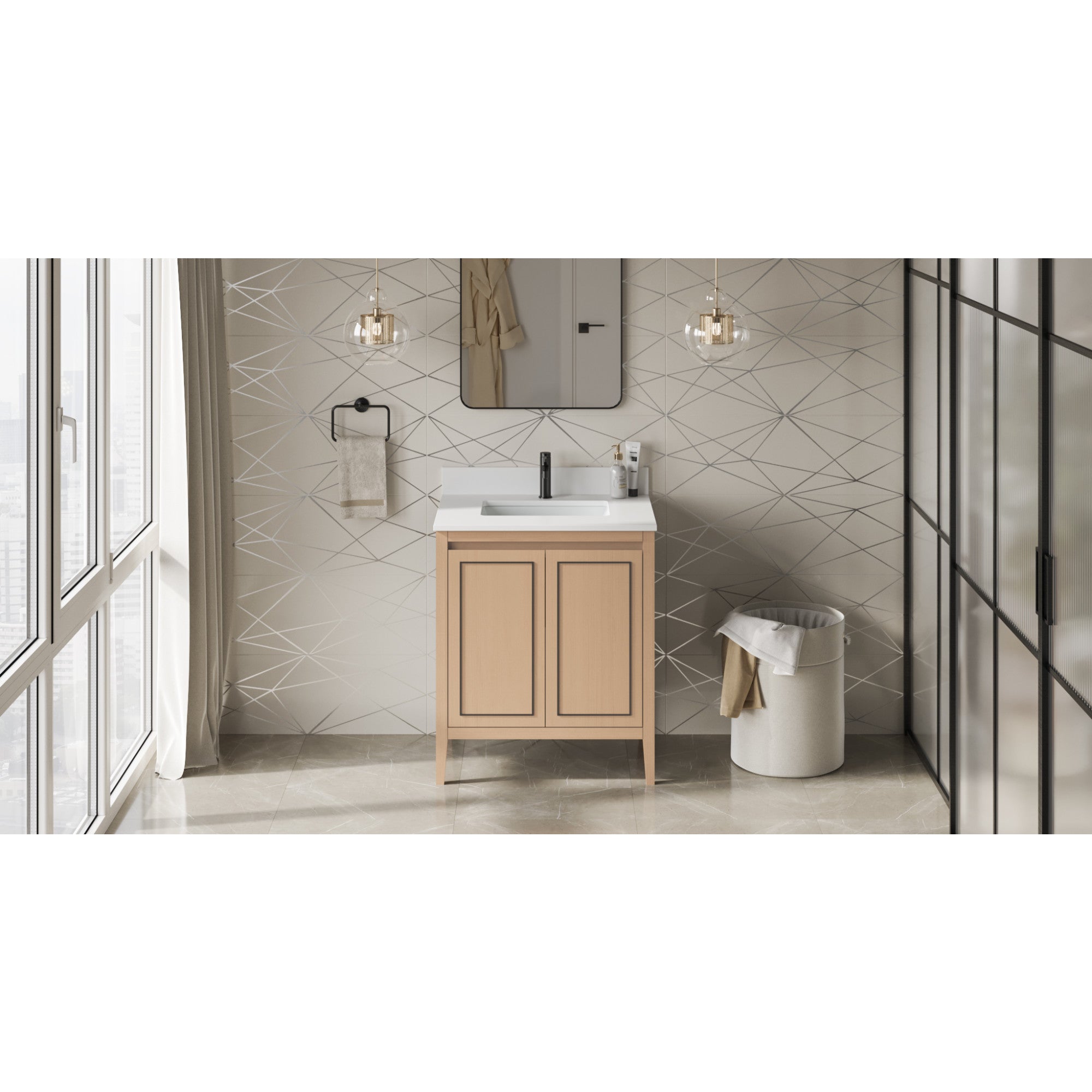 30" Percival Vanity – Natural Oak
